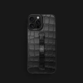 Center Handle Edition Black For iPhone 16 Pro In Alligator