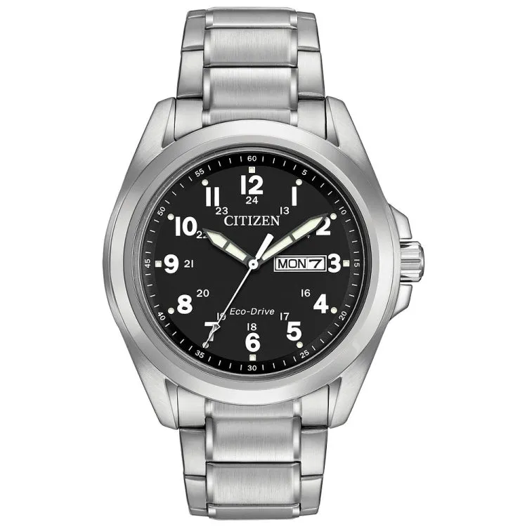 CITIZEN Eco-Drive Weekender Garrison Mens Stainless Steel