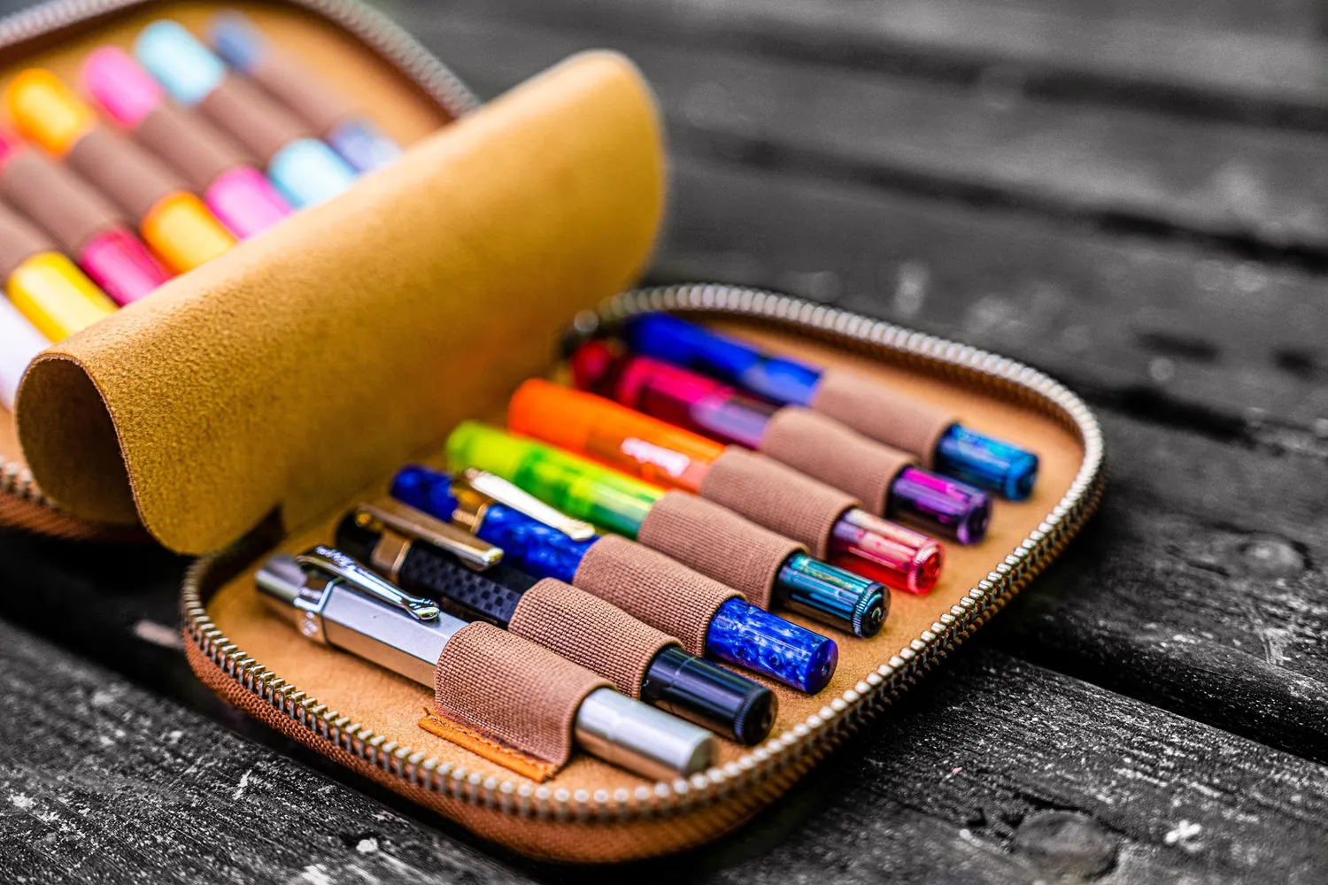 Collector Pen Case for 14 Kaweco Pens - Crazy Horse Brown