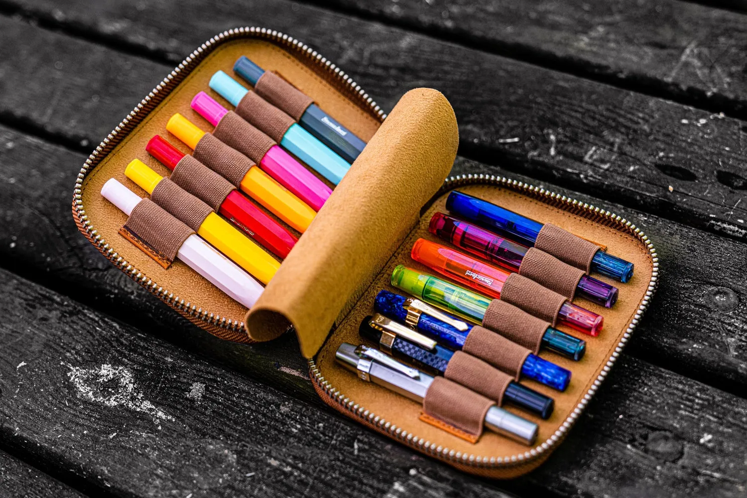 Collector Pen Case for 14 Kaweco Pens - Crazy Horse Brown