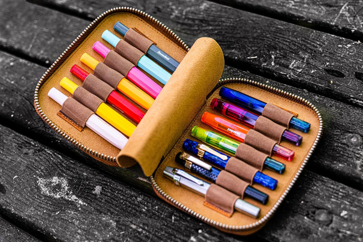 Collector Pen Case for 14 Kaweco Pens - Crazy Horse Brown