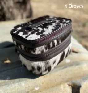 Cowhide Beauty Case #04 Brown