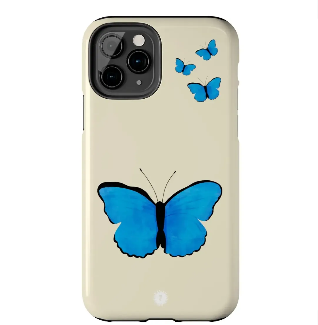 Cream Butterfly Painting Phone Case