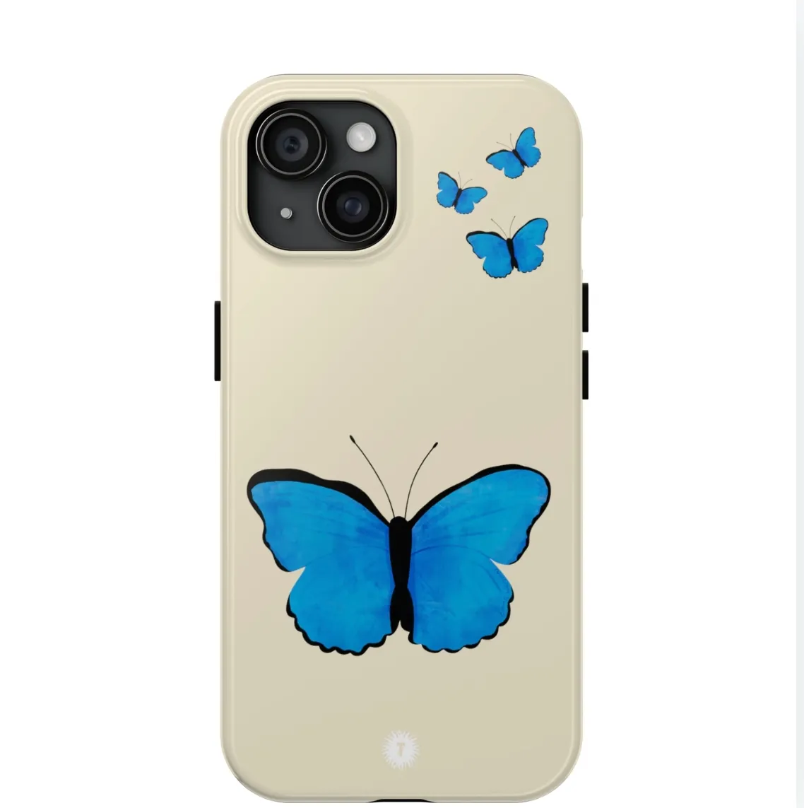 Cream Butterfly Painting Phone Case