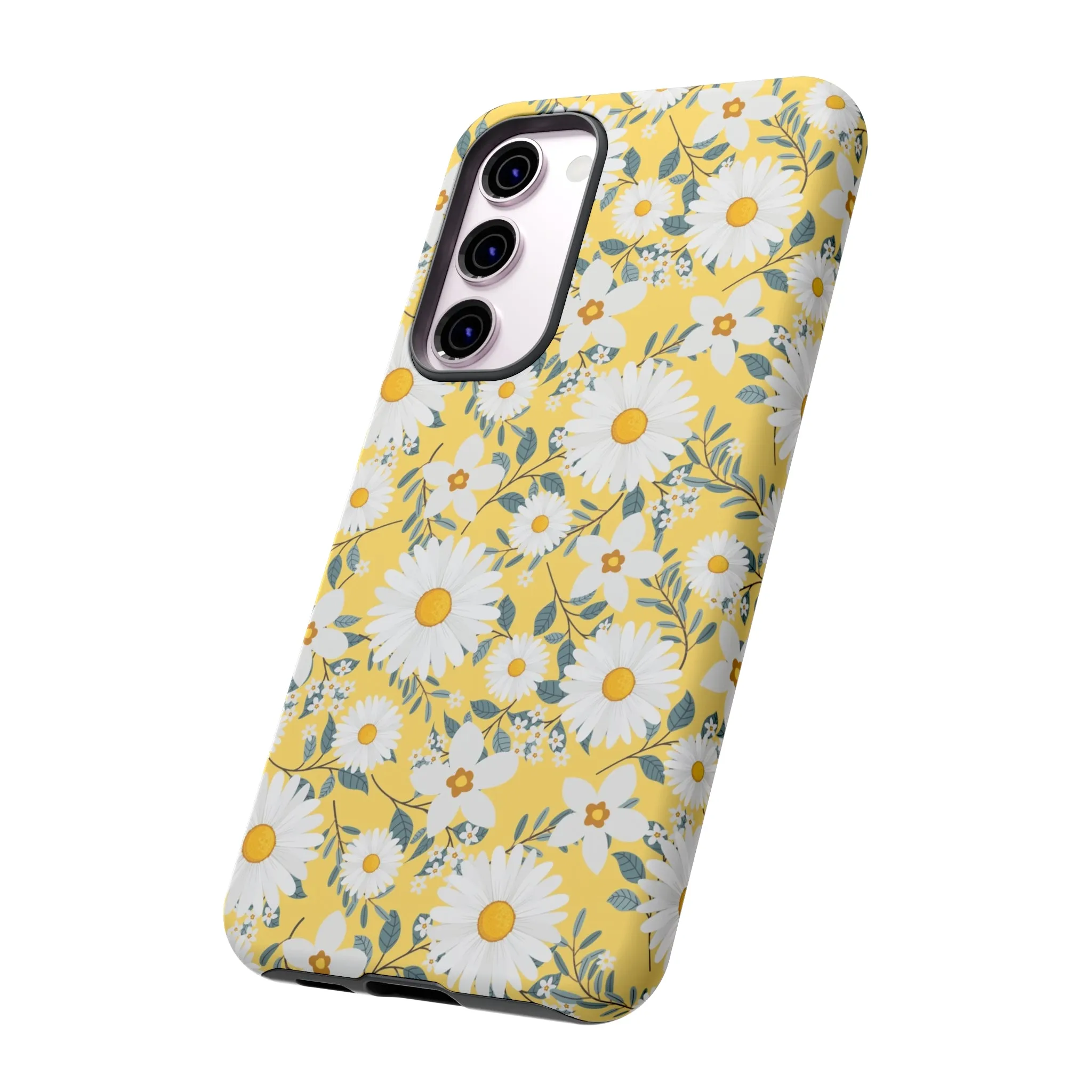 Daisy Iphone 14 13 12 Pro Case, Yellow Flowers Floral Cute Aesthetic Tough Cases 11 8 Plus X XR XS Max Pixel Galaxy S23 s22 Phone