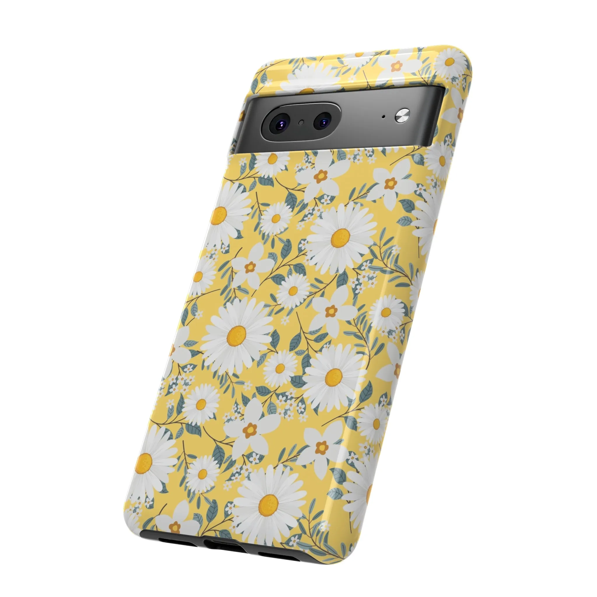 Daisy Iphone 14 13 12 Pro Case, Yellow Flowers Floral Cute Aesthetic Tough Cases 11 8 Plus X XR XS Max Pixel Galaxy S23 s22 Phone