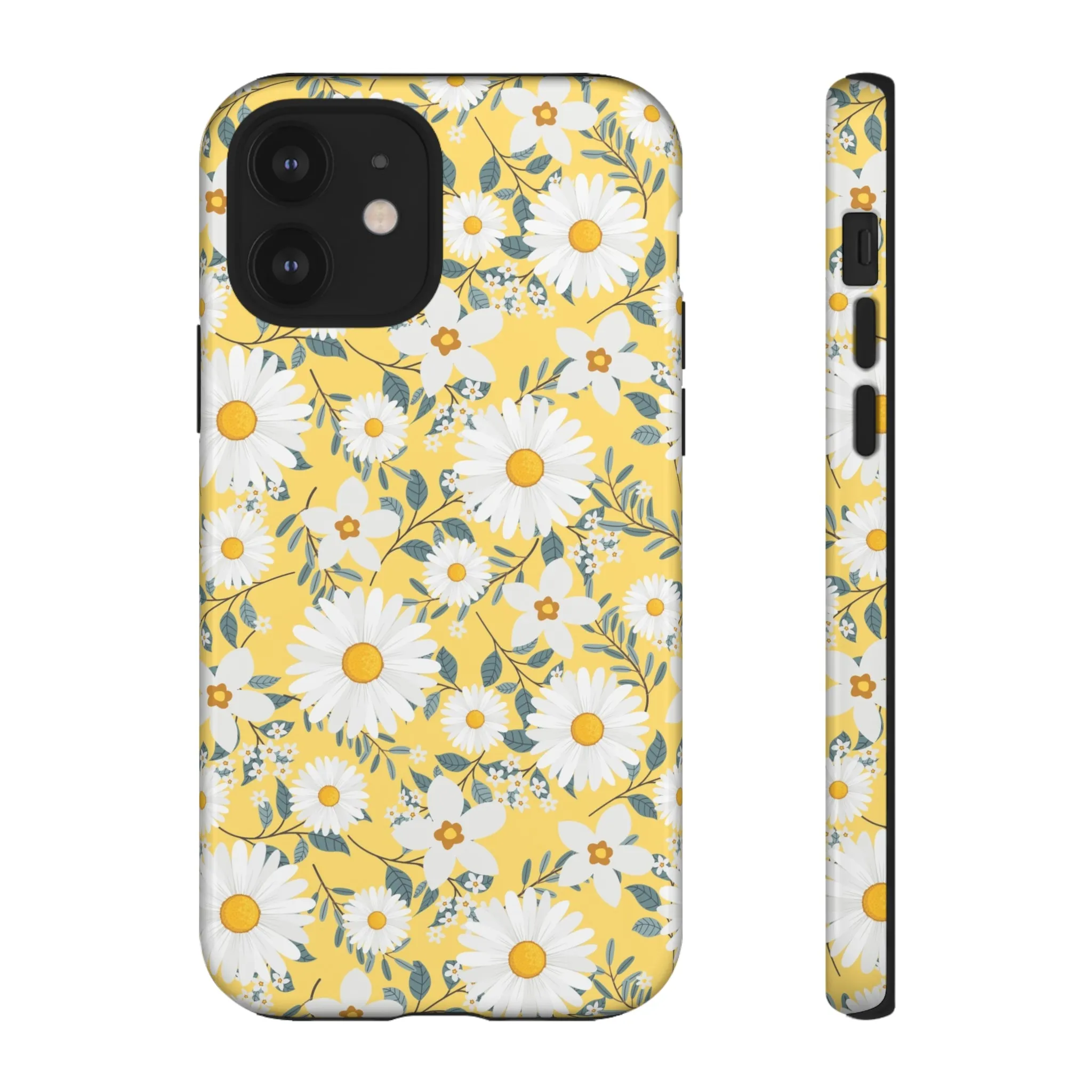 Daisy Iphone 14 13 12 Pro Case, Yellow Flowers Floral Cute Aesthetic Tough Cases 11 8 Plus X XR XS Max Pixel Galaxy S23 s22 Phone