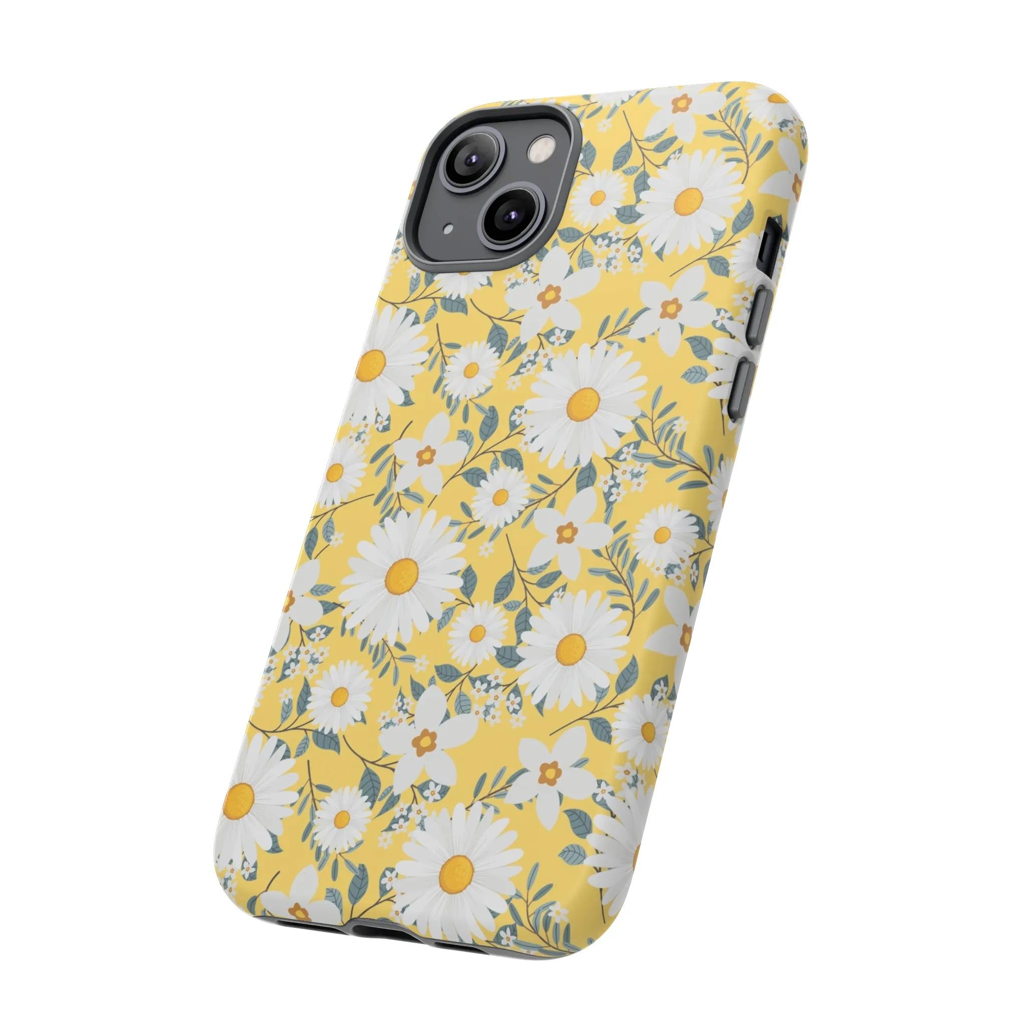 Daisy Iphone 14 13 12 Pro Case, Yellow Flowers Floral Cute Aesthetic Tough Cases 11 8 Plus X XR XS Max Pixel Galaxy S23 s22 Phone