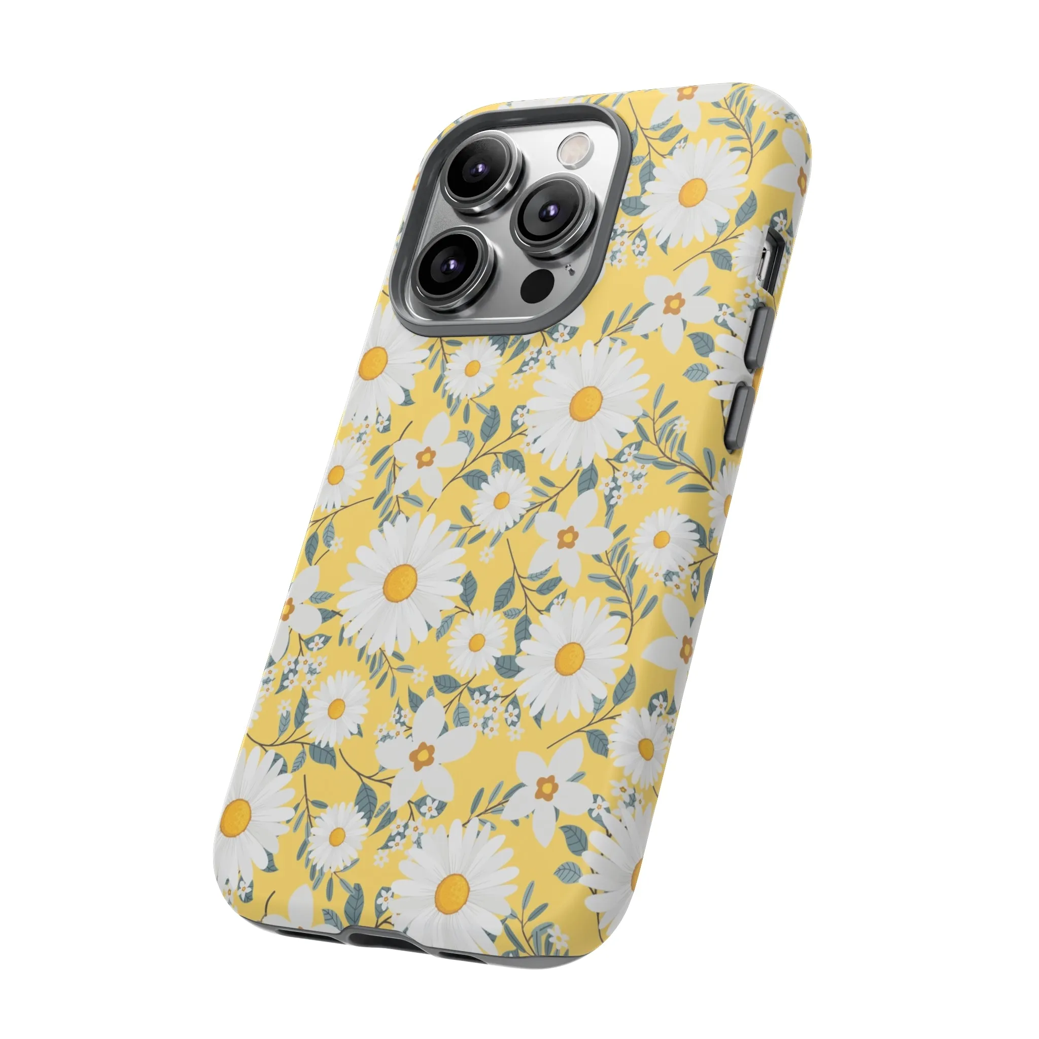 Daisy Iphone 14 13 12 Pro Case, Yellow Flowers Floral Cute Aesthetic Tough Cases 11 8 Plus X XR XS Max Pixel Galaxy S23 s22 Phone