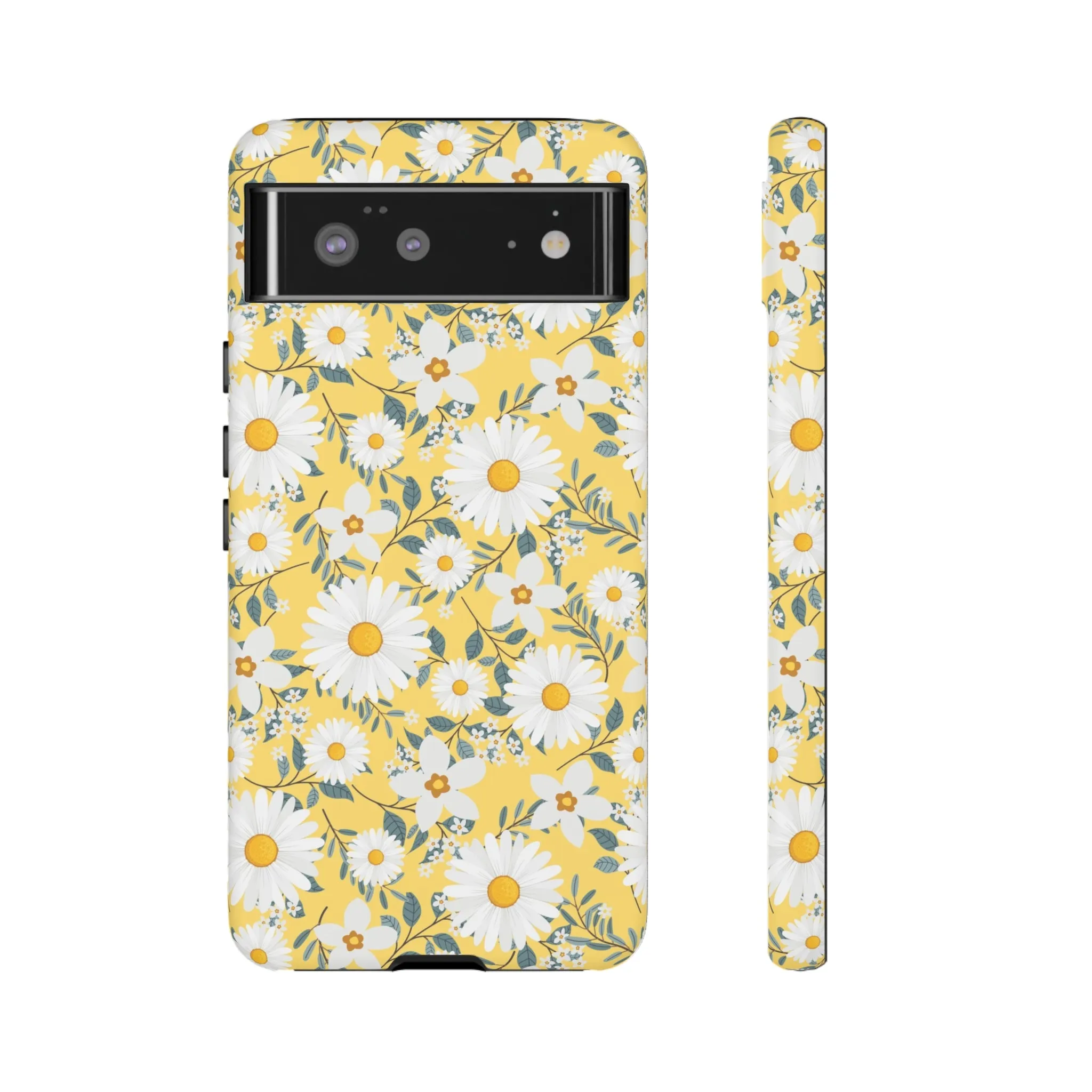 Daisy Iphone 14 13 12 Pro Case, Yellow Flowers Floral Cute Aesthetic Tough Cases 11 8 Plus X XR XS Max Pixel Galaxy S23 s22 Phone