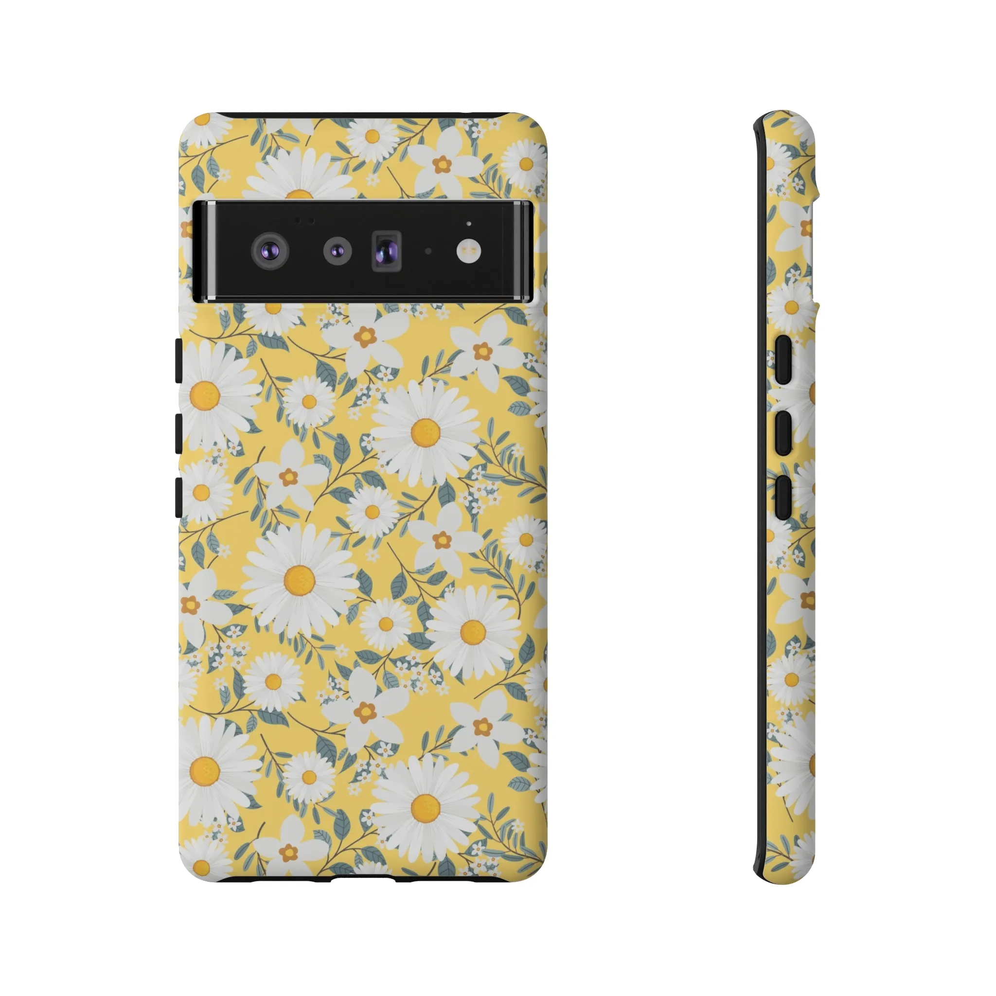 Daisy Iphone 14 13 12 Pro Case, Yellow Flowers Floral Cute Aesthetic Tough Cases 11 8 Plus X XR XS Max Pixel Galaxy S23 s22 Phone