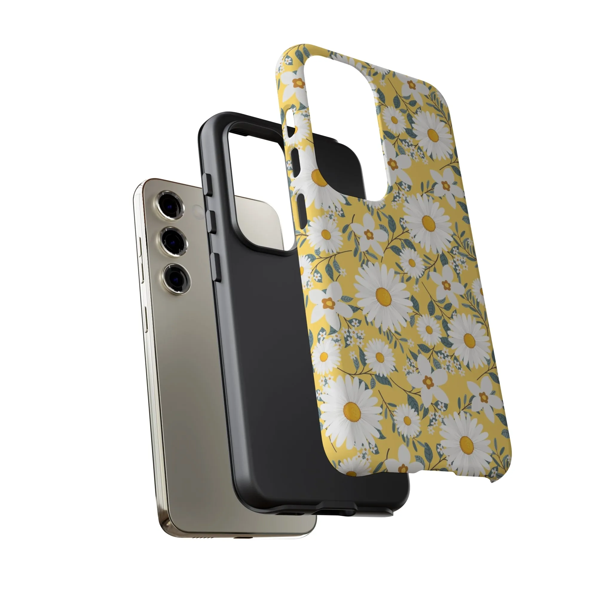 Daisy Iphone 14 13 12 Pro Case, Yellow Flowers Floral Cute Aesthetic Tough Cases 11 8 Plus X XR XS Max Pixel Galaxy S23 s22 Phone