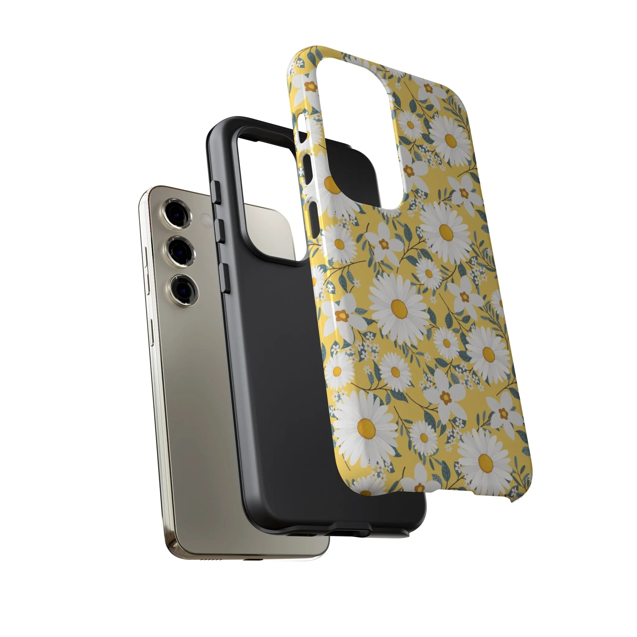 Daisy Iphone 14 13 12 Pro Case, Yellow Flowers Floral Cute Aesthetic Tough Cases 11 8 Plus X XR XS Max Pixel Galaxy S23 s22 Phone