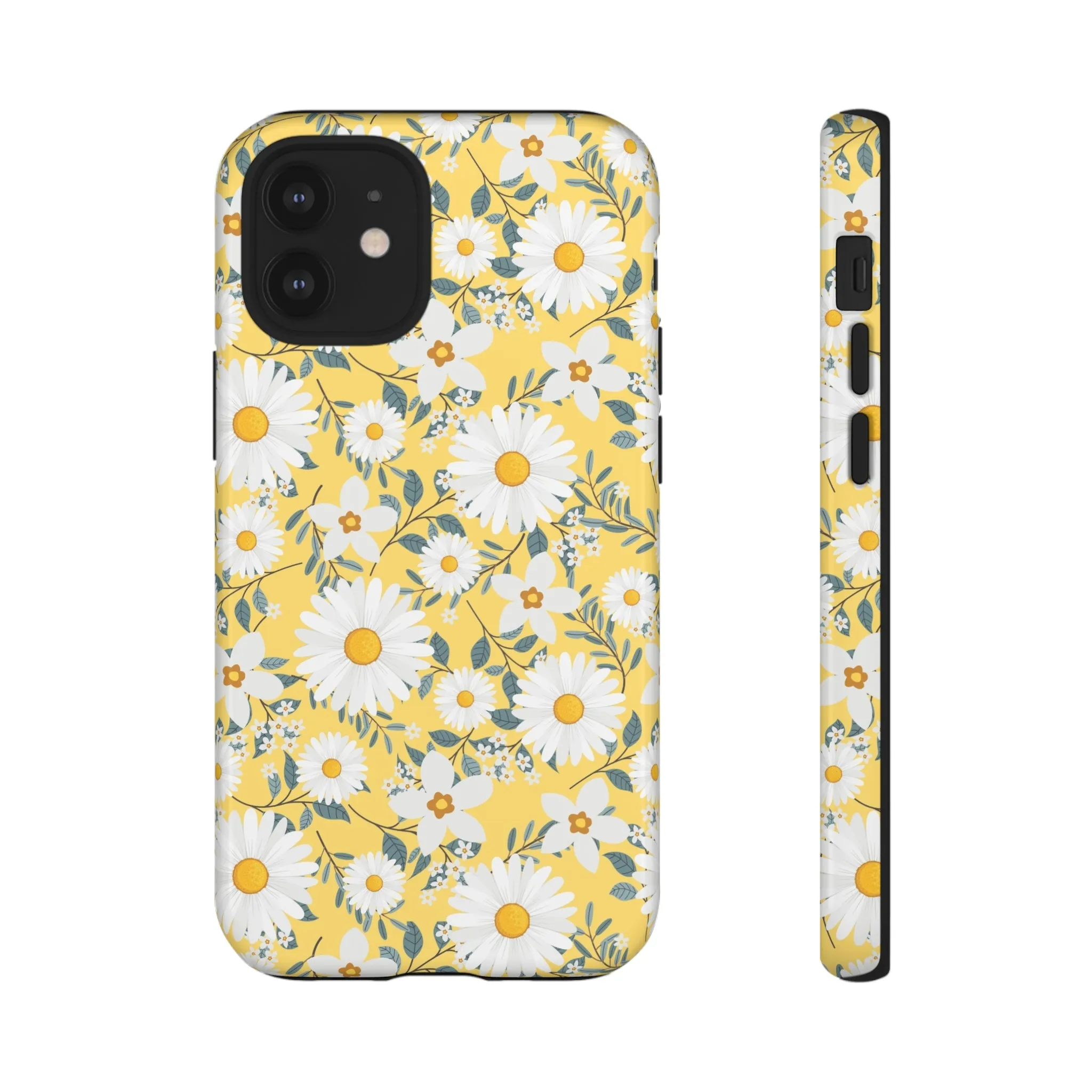 Daisy Iphone 14 13 12 Pro Case, Yellow Flowers Floral Cute Aesthetic Tough Cases 11 8 Plus X XR XS Max Pixel Galaxy S23 s22 Phone