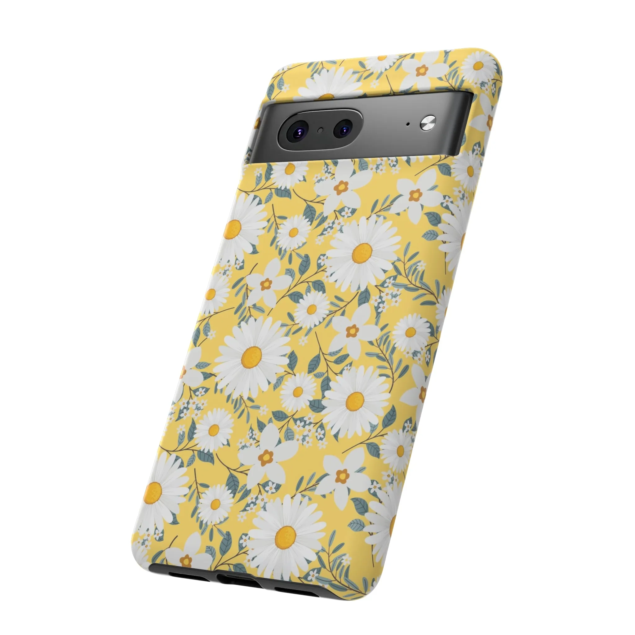 Daisy Iphone 14 13 12 Pro Case, Yellow Flowers Floral Cute Aesthetic Tough Cases 11 8 Plus X XR XS Max Pixel Galaxy S23 s22 Phone