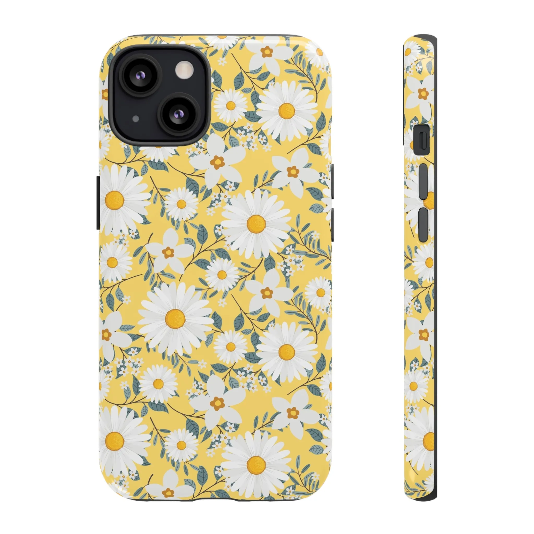 Daisy Iphone 14 13 12 Pro Case, Yellow Flowers Floral Cute Aesthetic Tough Cases 11 8 Plus X XR XS Max Pixel Galaxy S23 s22 Phone