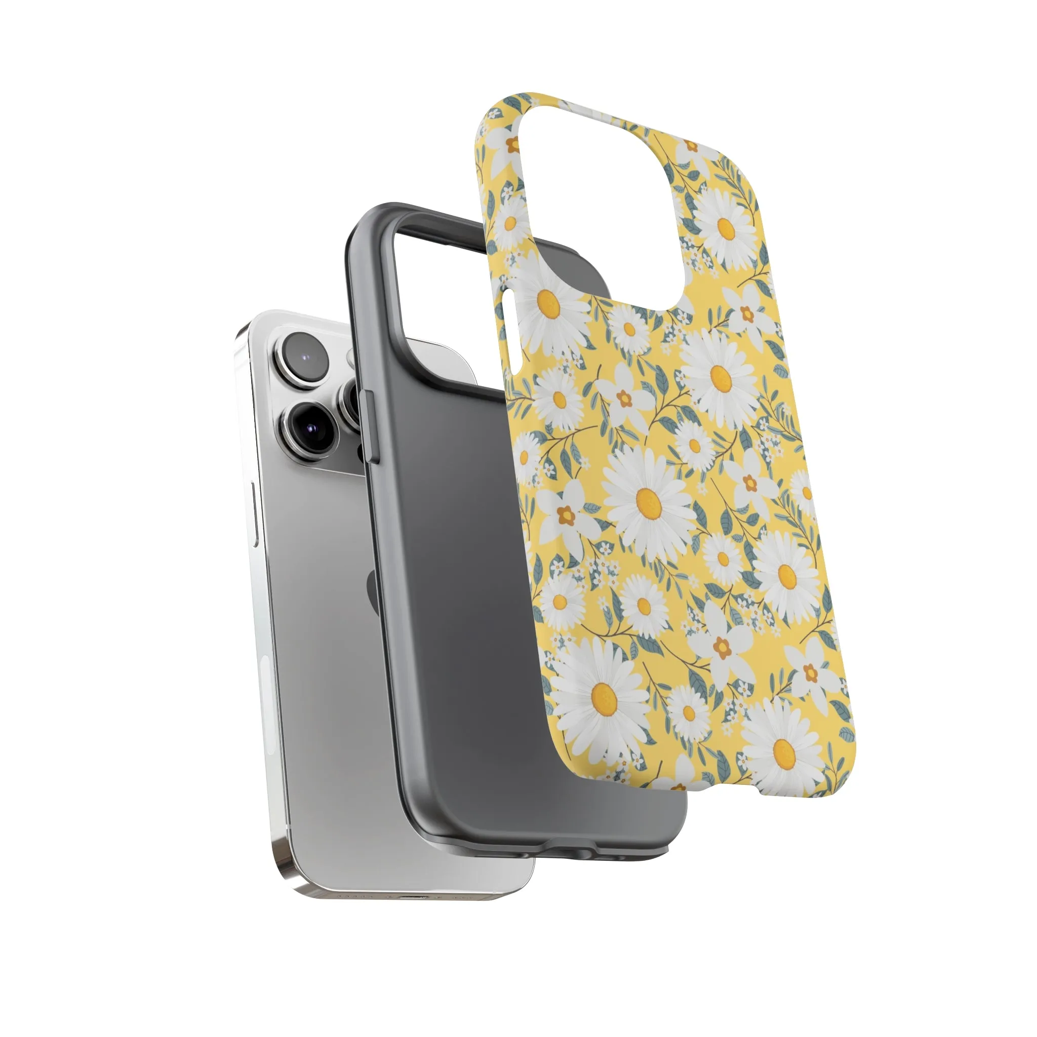 Daisy Iphone 14 13 12 Pro Case, Yellow Flowers Floral Cute Aesthetic Tough Cases 11 8 Plus X XR XS Max Pixel Galaxy S23 s22 Phone