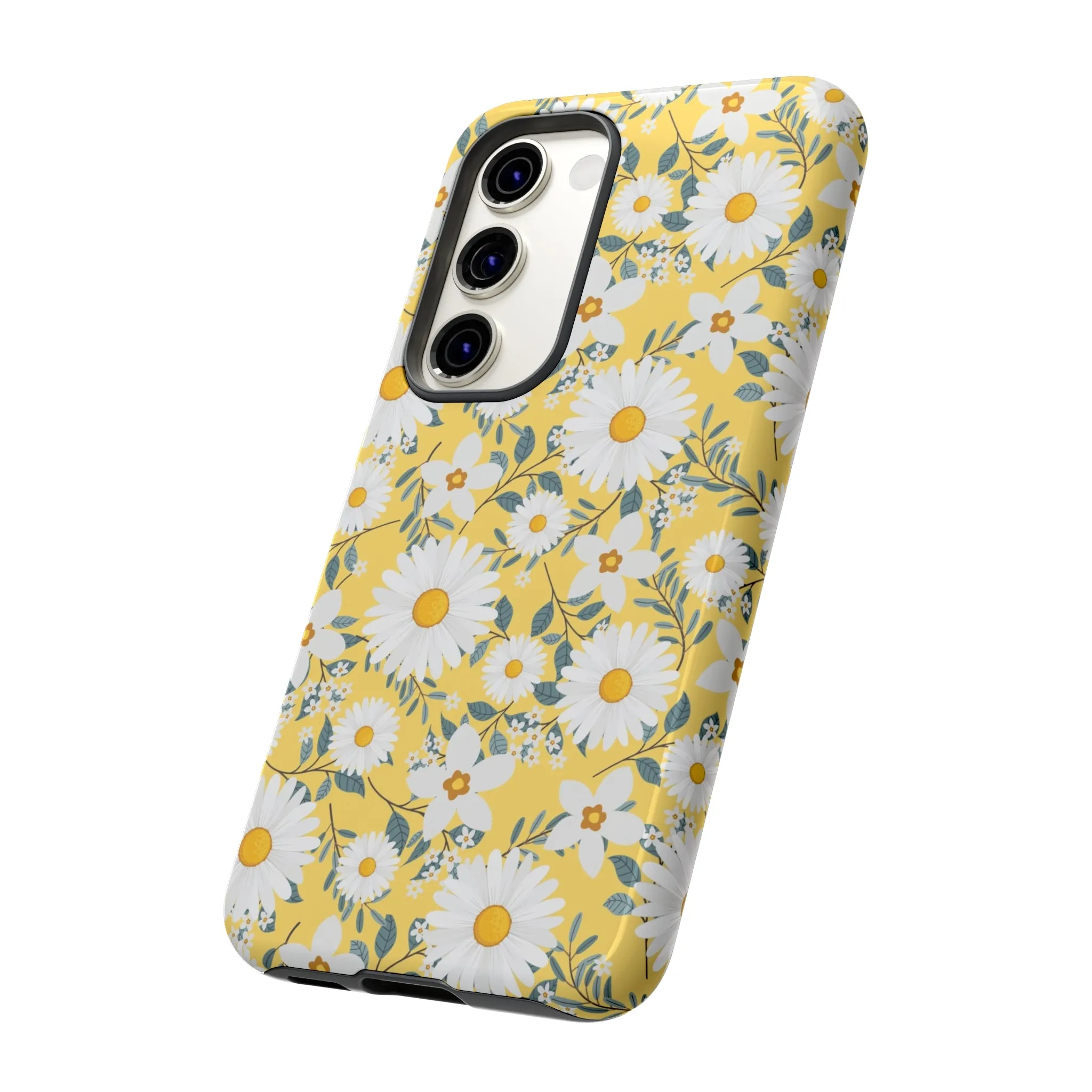 Daisy Iphone 14 13 12 Pro Case, Yellow Flowers Floral Cute Aesthetic Tough Cases 11 8 Plus X XR XS Max Pixel Galaxy S23 s22 Phone