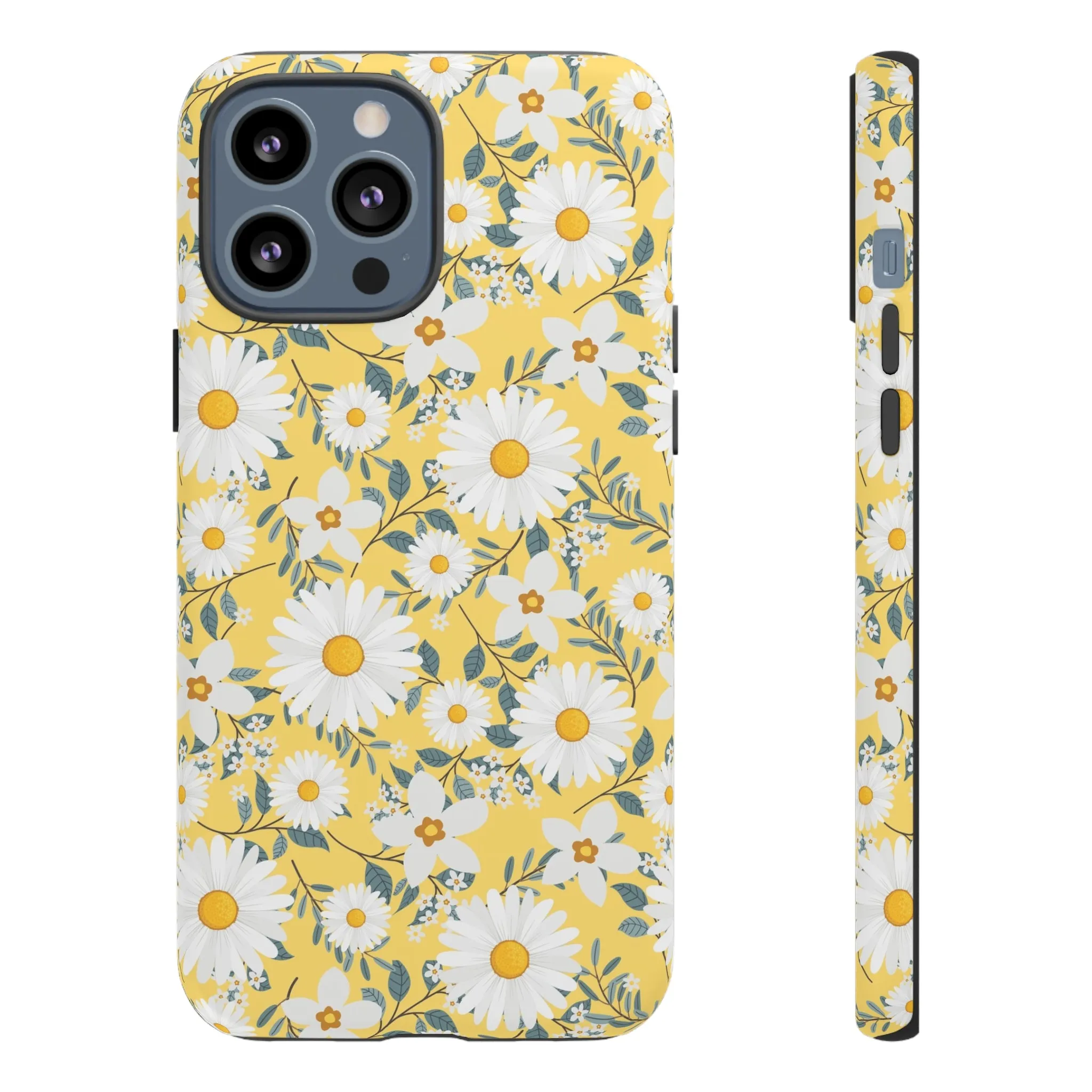 Daisy Iphone 14 13 12 Pro Case, Yellow Flowers Floral Cute Aesthetic Tough Cases 11 8 Plus X XR XS Max Pixel Galaxy S23 s22 Phone