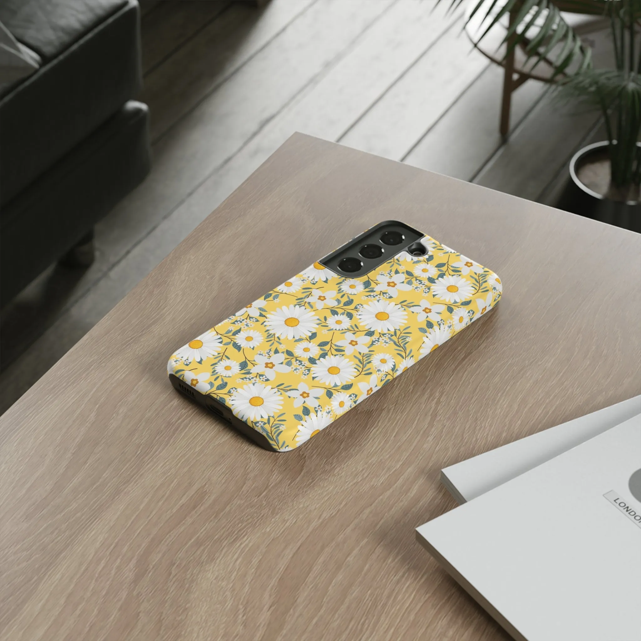 Daisy Iphone 14 13 12 Pro Case, Yellow Flowers Floral Cute Aesthetic Tough Cases 11 8 Plus X XR XS Max Pixel Galaxy S23 s22 Phone