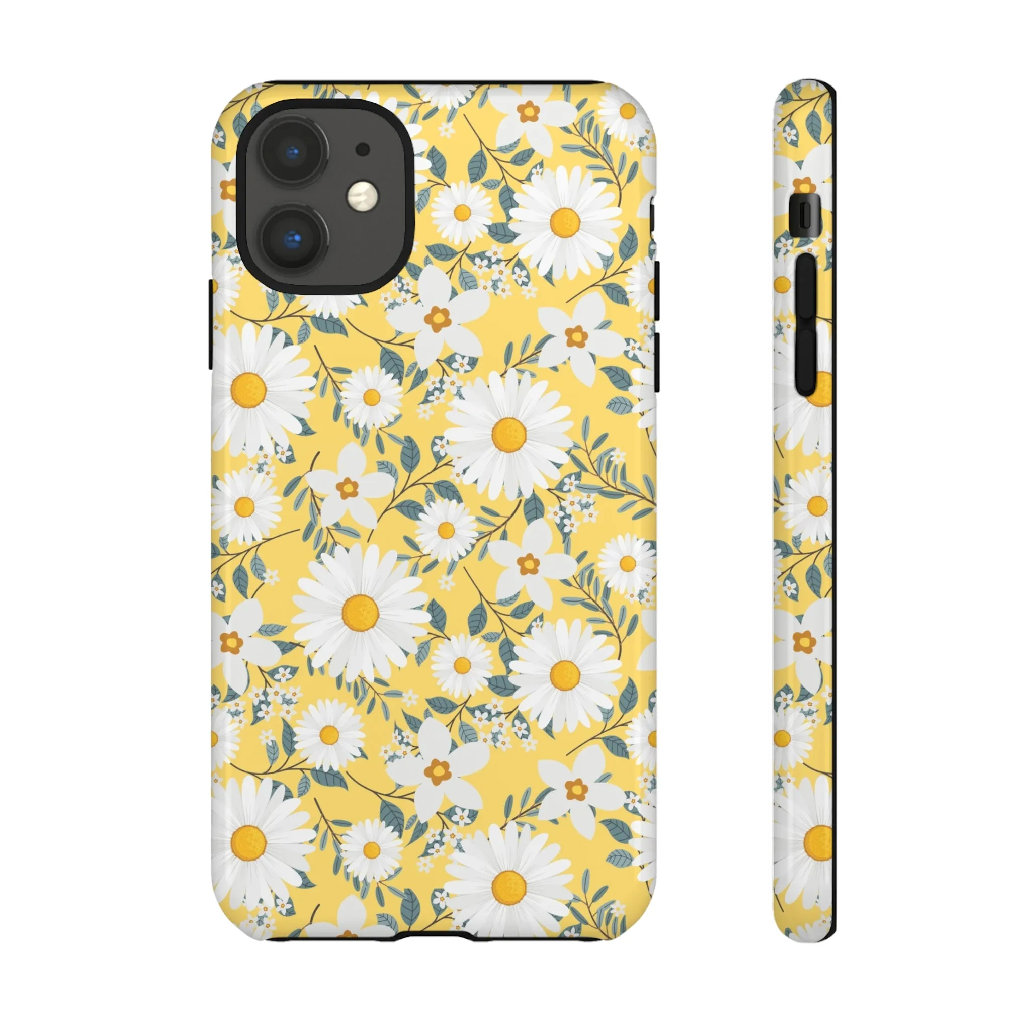 Daisy Iphone 14 13 12 Pro Case, Yellow Flowers Floral Cute Aesthetic Tough Cases 11 8 Plus X XR XS Max Pixel Galaxy S23 s22 Phone