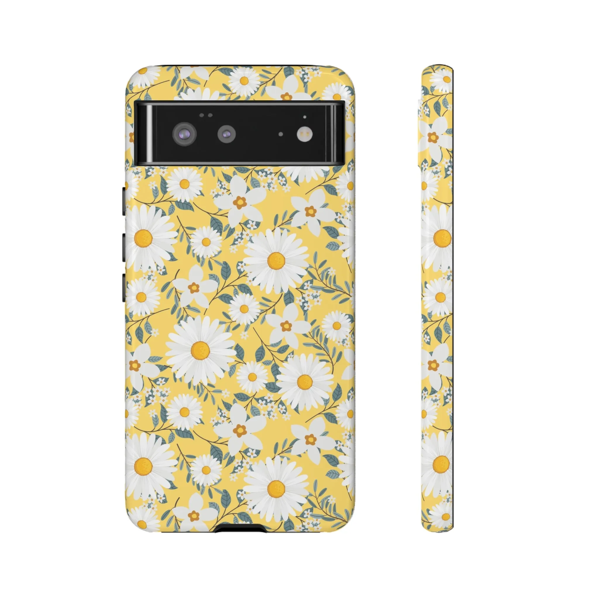 Daisy Iphone 14 13 12 Pro Case, Yellow Flowers Floral Cute Aesthetic Tough Cases 11 8 Plus X XR XS Max Pixel Galaxy S23 s22 Phone