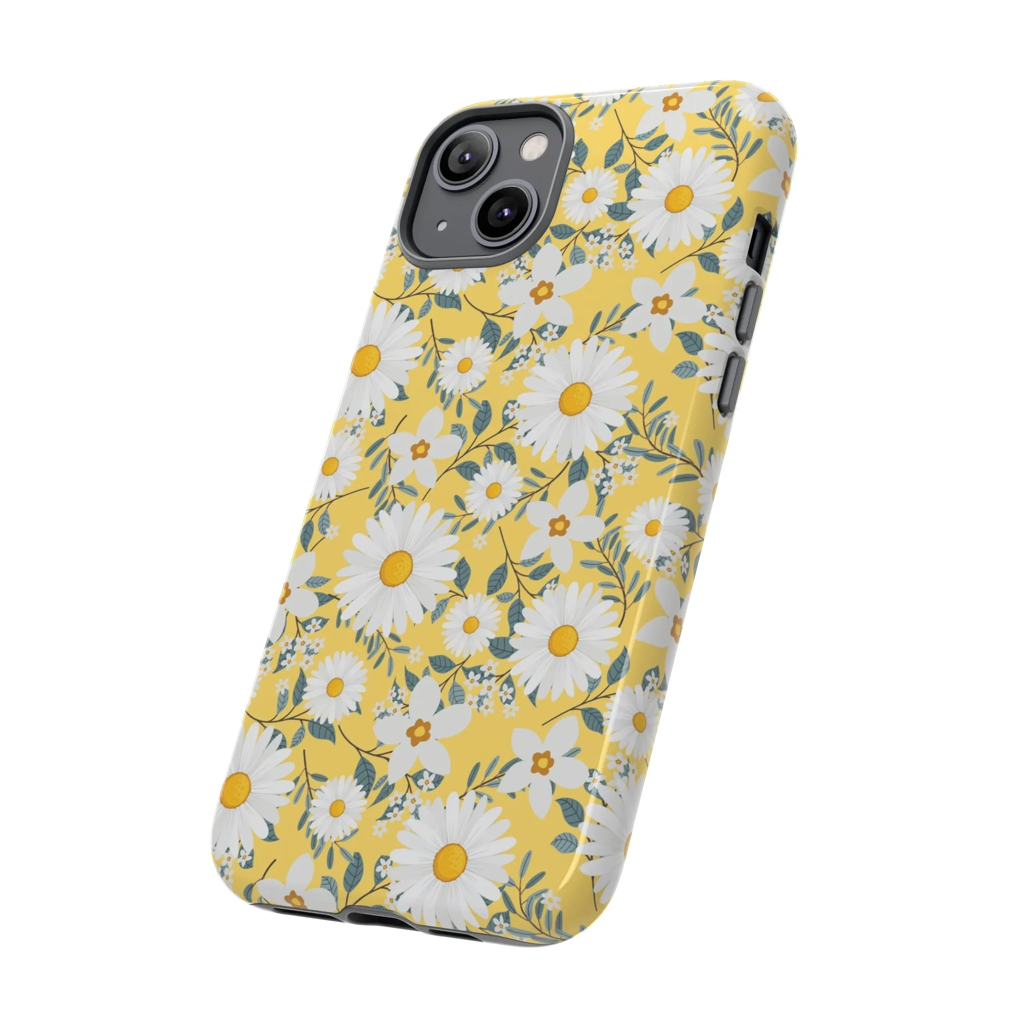 Daisy Iphone 14 13 12 Pro Case, Yellow Flowers Floral Cute Aesthetic Tough Cases 11 8 Plus X XR XS Max Pixel Galaxy S23 s22 Phone