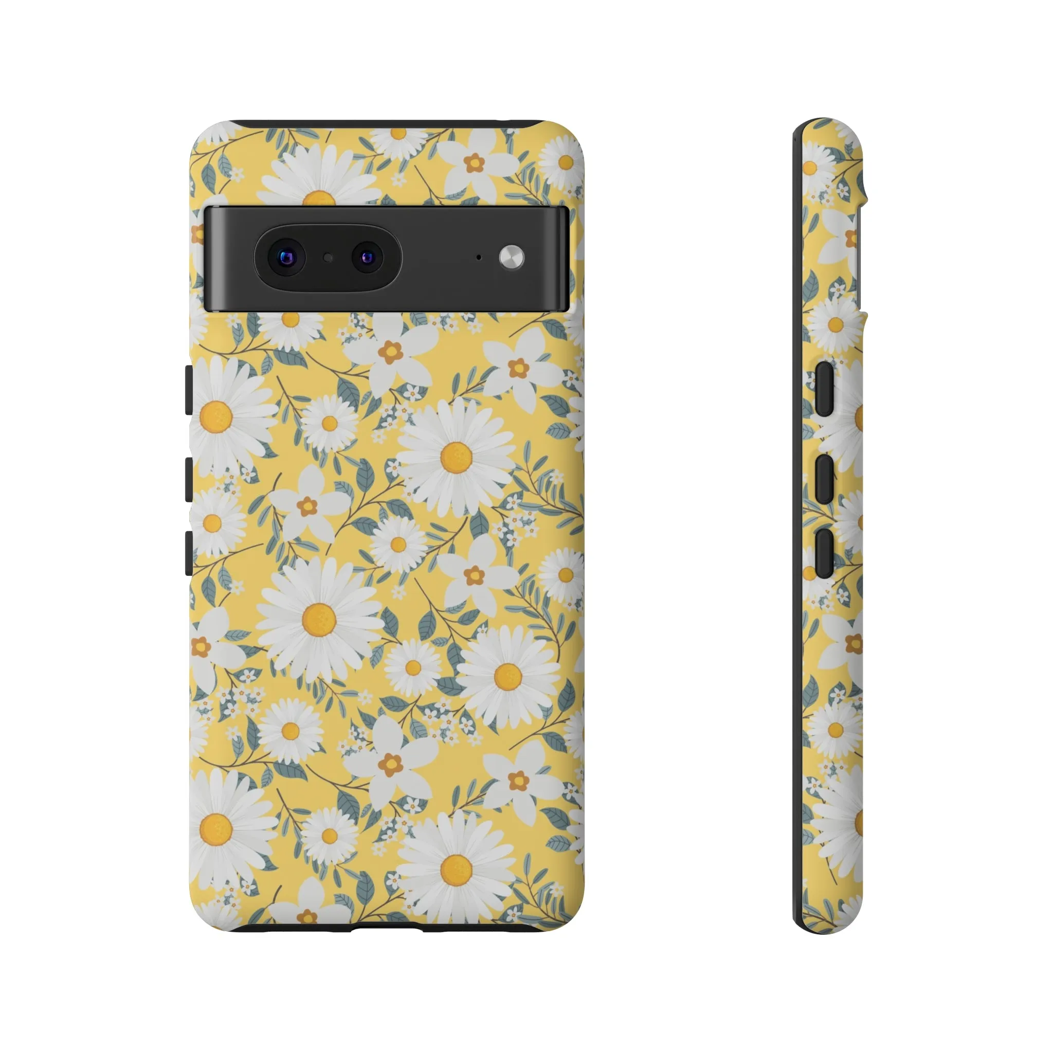 Daisy Iphone 14 13 12 Pro Case, Yellow Flowers Floral Cute Aesthetic Tough Cases 11 8 Plus X XR XS Max Pixel Galaxy S23 s22 Phone