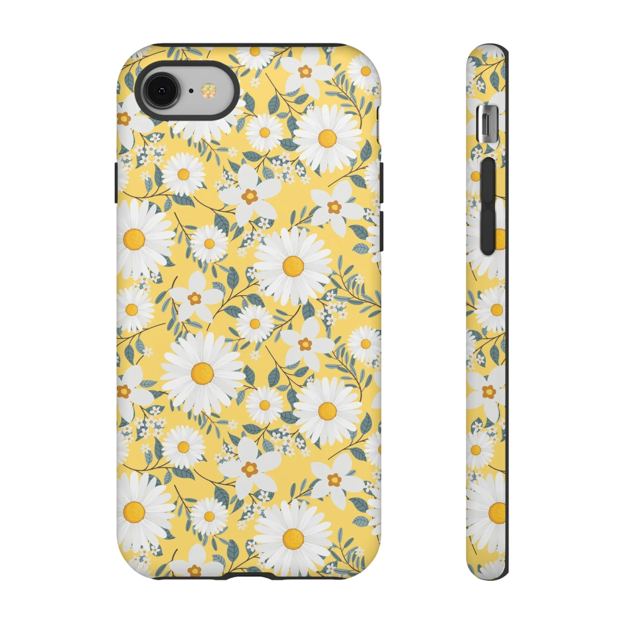 Daisy Iphone 14 13 12 Pro Case, Yellow Flowers Floral Cute Aesthetic Tough Cases 11 8 Plus X XR XS Max Pixel Galaxy S23 s22 Phone