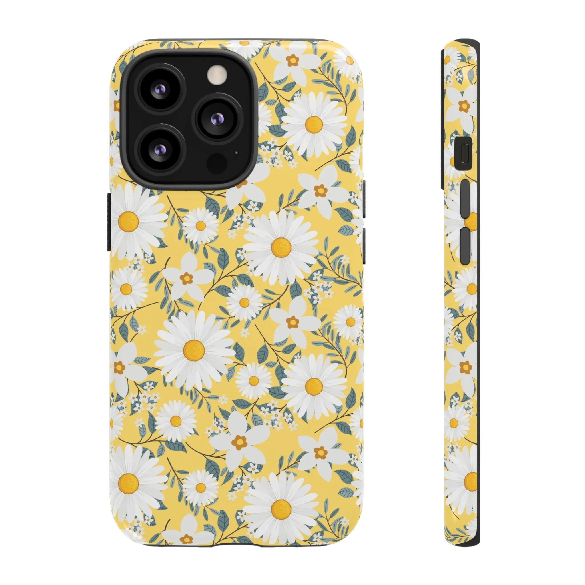 Daisy Iphone 14 13 12 Pro Case, Yellow Flowers Floral Cute Aesthetic Tough Cases 11 8 Plus X XR XS Max Pixel Galaxy S23 s22 Phone