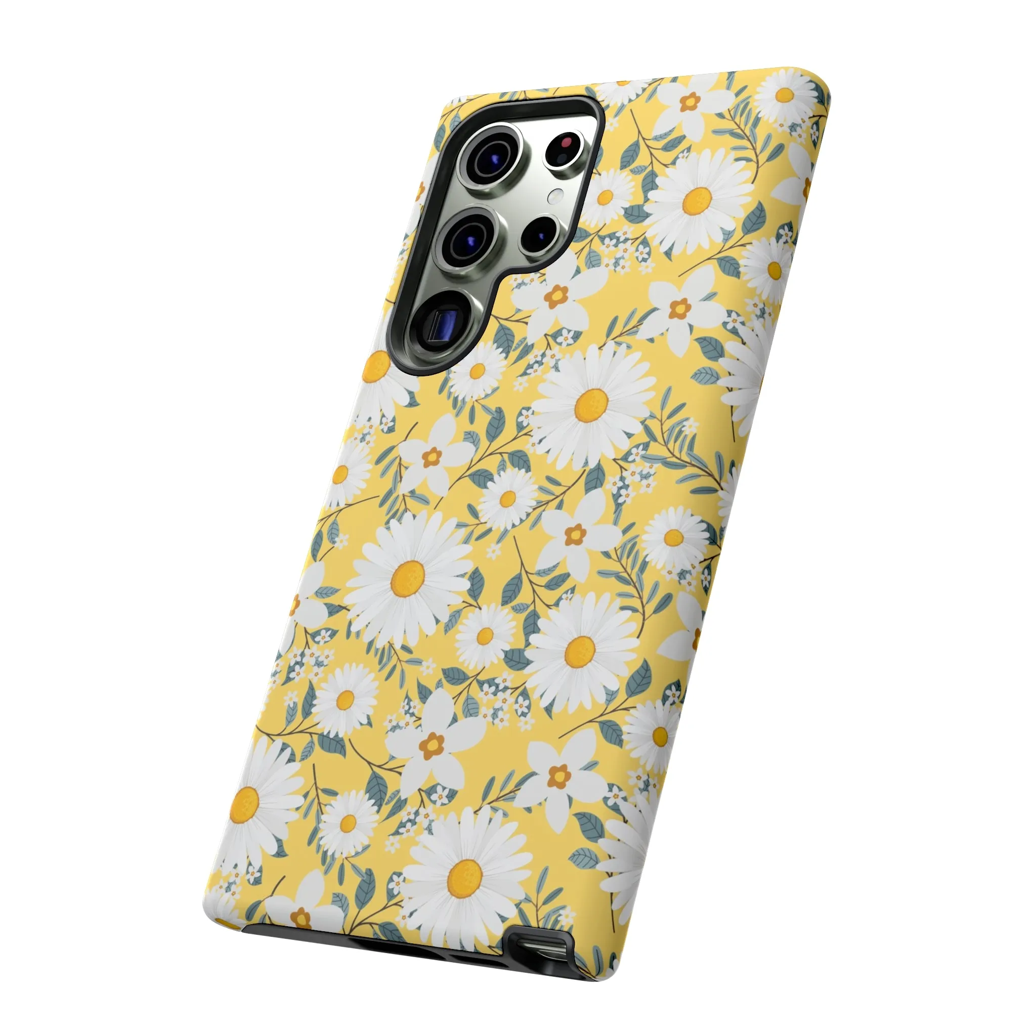 Daisy Iphone 14 13 12 Pro Case, Yellow Flowers Floral Cute Aesthetic Tough Cases 11 8 Plus X XR XS Max Pixel Galaxy S23 s22 Phone