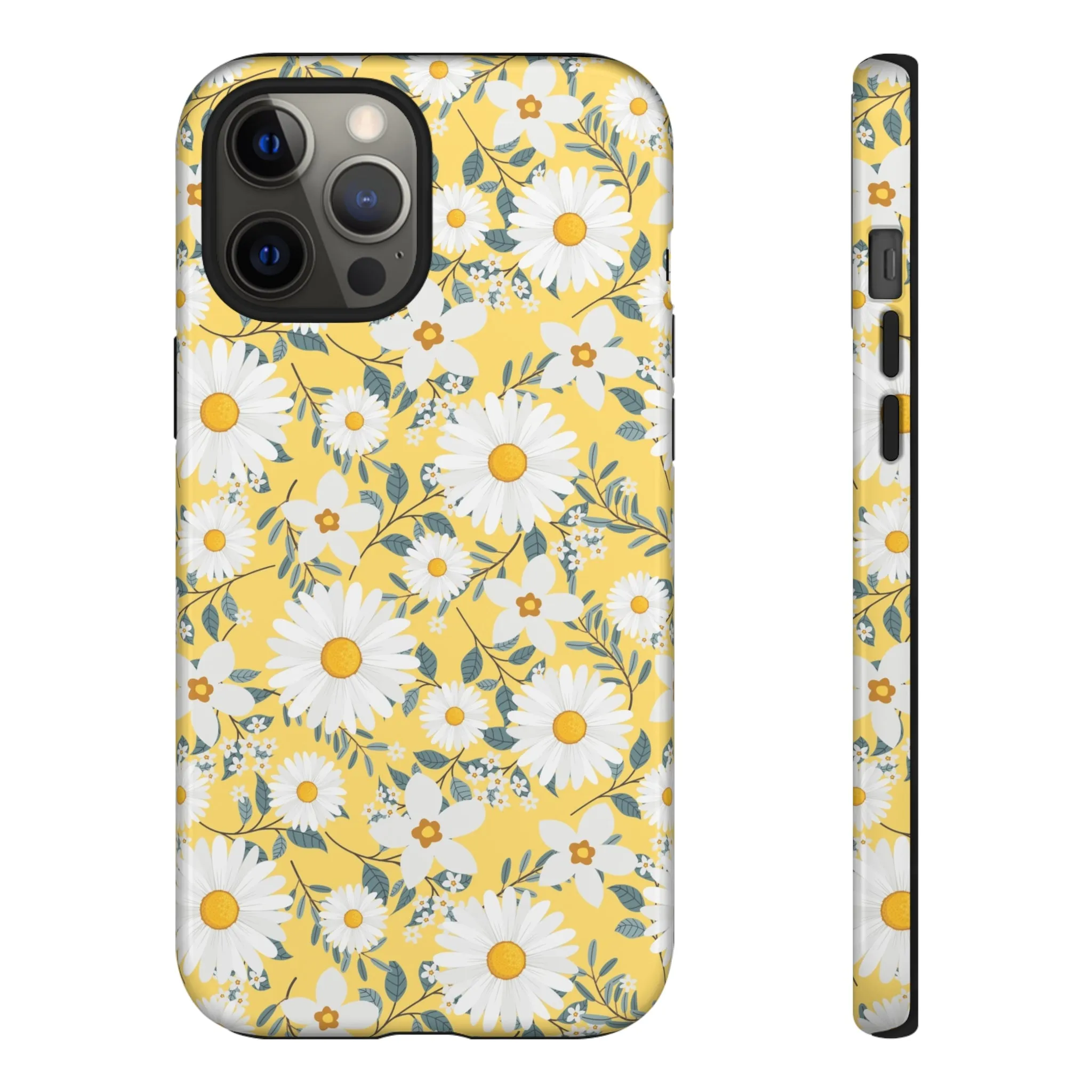 Daisy Iphone 14 13 12 Pro Case, Yellow Flowers Floral Cute Aesthetic Tough Cases 11 8 Plus X XR XS Max Pixel Galaxy S23 s22 Phone