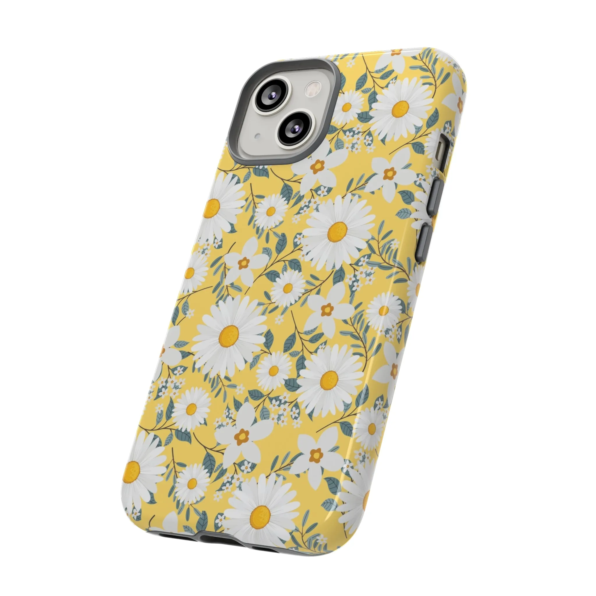 Daisy Iphone 14 13 12 Pro Case, Yellow Flowers Floral Cute Aesthetic Tough Cases 11 8 Plus X XR XS Max Pixel Galaxy S23 s22 Phone