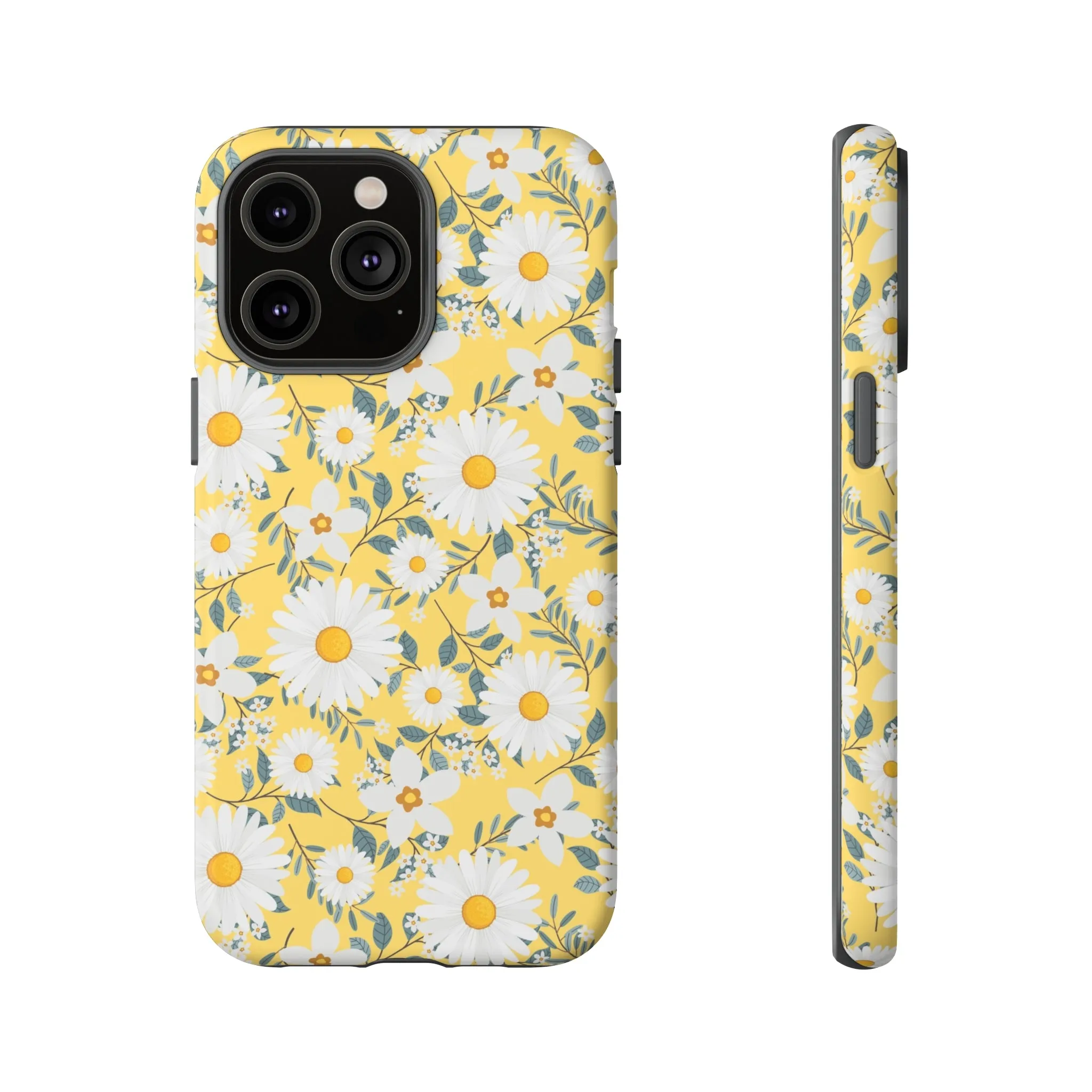 Daisy Iphone 14 13 12 Pro Case, Yellow Flowers Floral Cute Aesthetic Tough Cases 11 8 Plus X XR XS Max Pixel Galaxy S23 s22 Phone