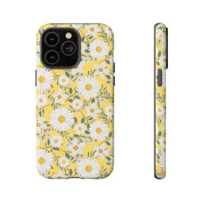 Daisy Iphone 14 13 12 Pro Case, Yellow Flowers Floral Cute Aesthetic Tough Cases 11 8 Plus X XR XS Max Pixel Galaxy S23 s22 Phone