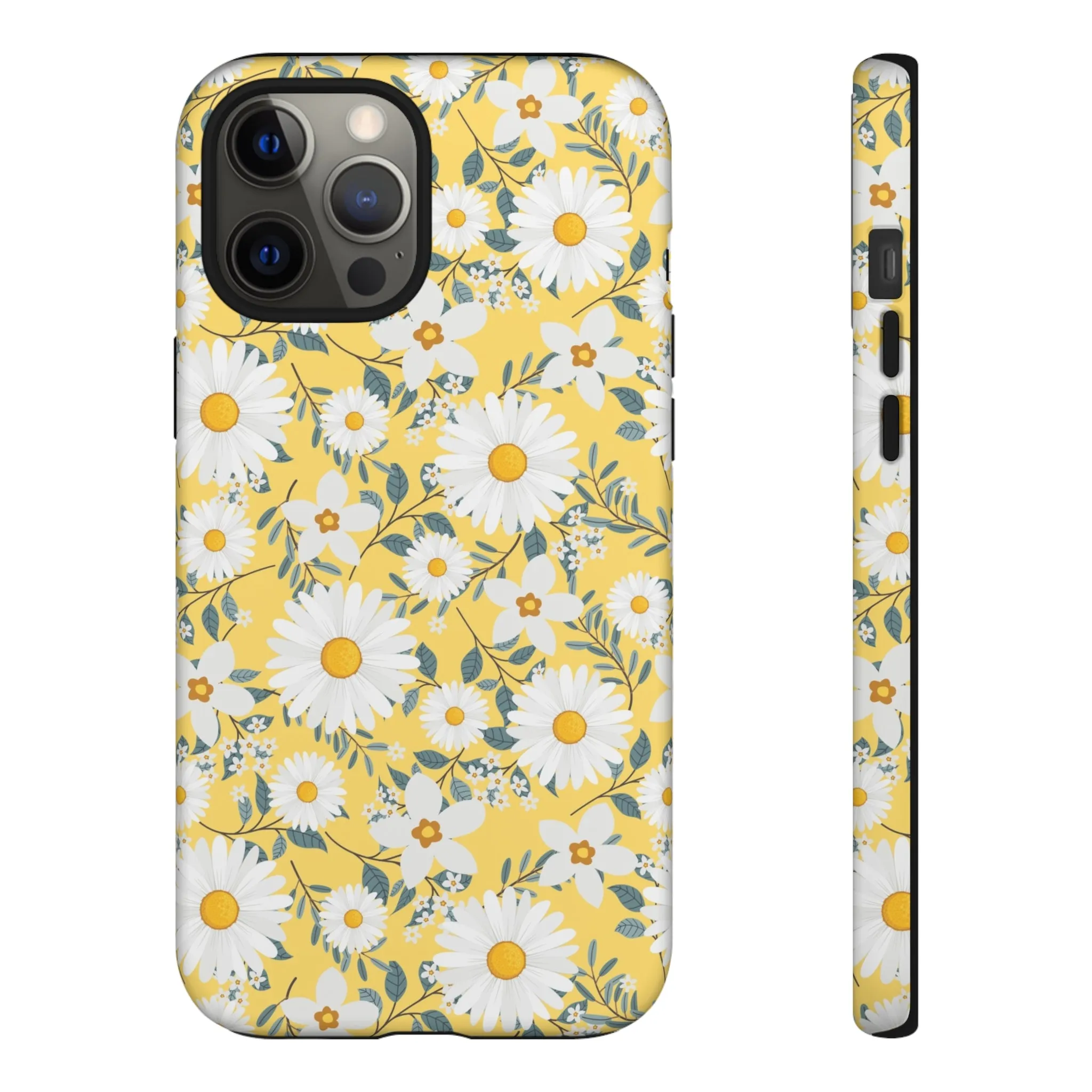 Daisy Iphone 14 13 12 Pro Case, Yellow Flowers Floral Cute Aesthetic Tough Cases 11 8 Plus X XR XS Max Pixel Galaxy S23 s22 Phone