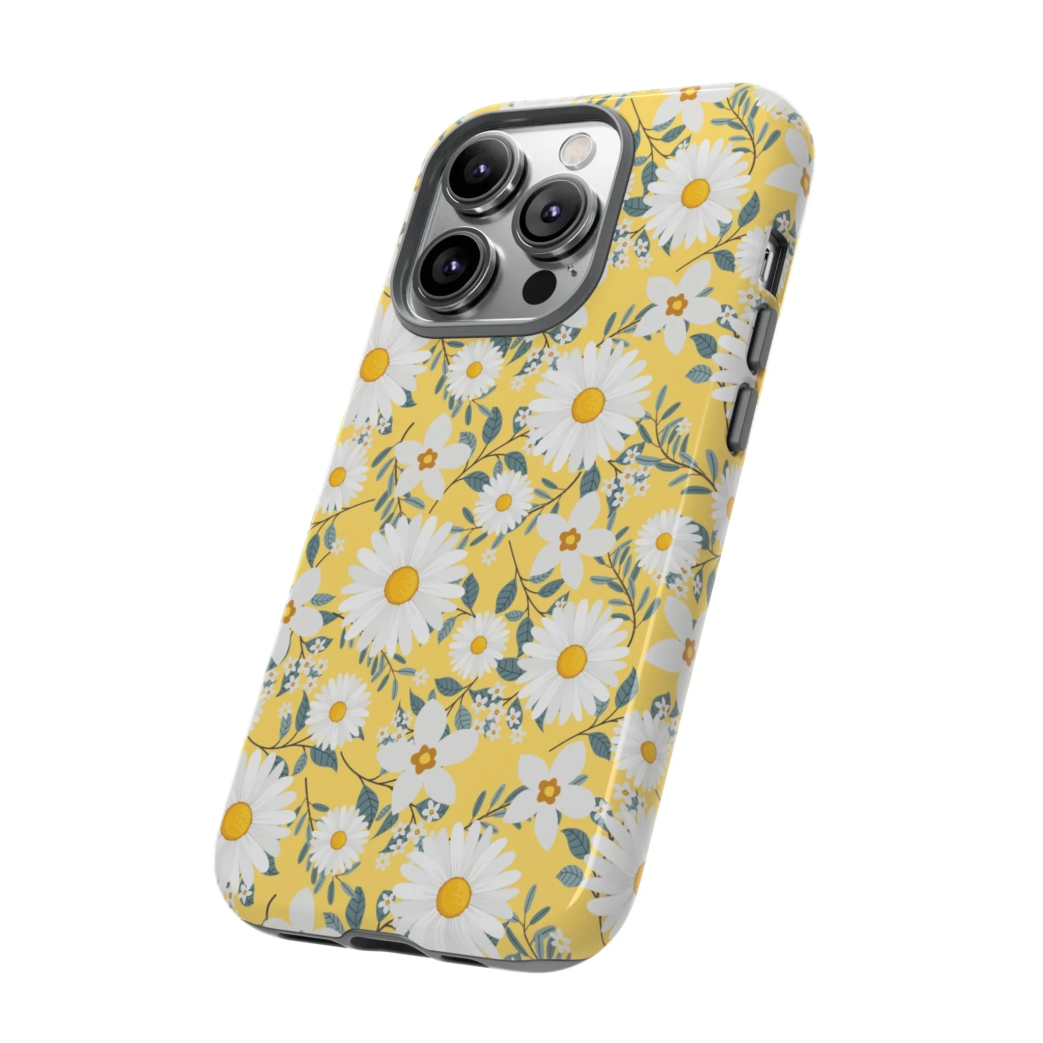 Daisy Iphone 14 13 12 Pro Case, Yellow Flowers Floral Cute Aesthetic Tough Cases 11 8 Plus X XR XS Max Pixel Galaxy S23 s22 Phone