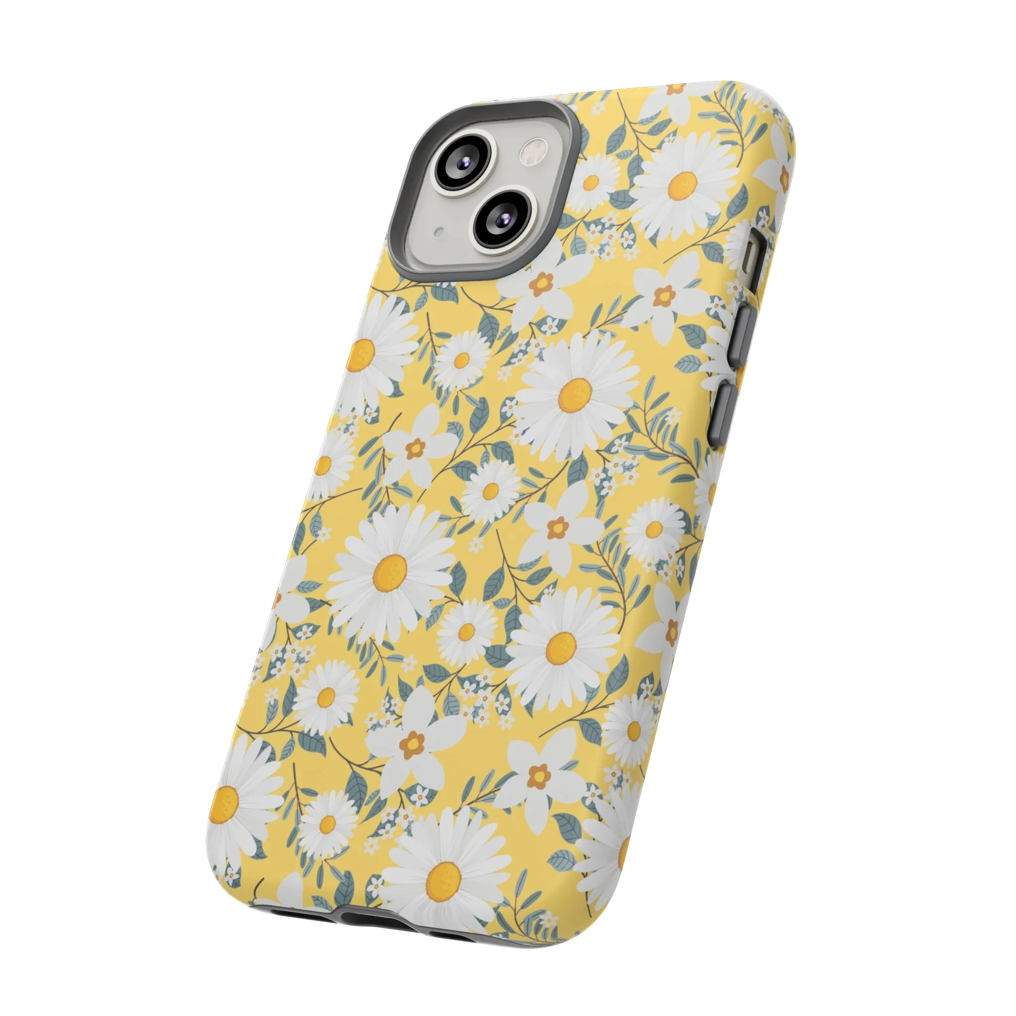 Daisy Iphone 14 13 12 Pro Case, Yellow Flowers Floral Cute Aesthetic Tough Cases 11 8 Plus X XR XS Max Pixel Galaxy S23 s22 Phone