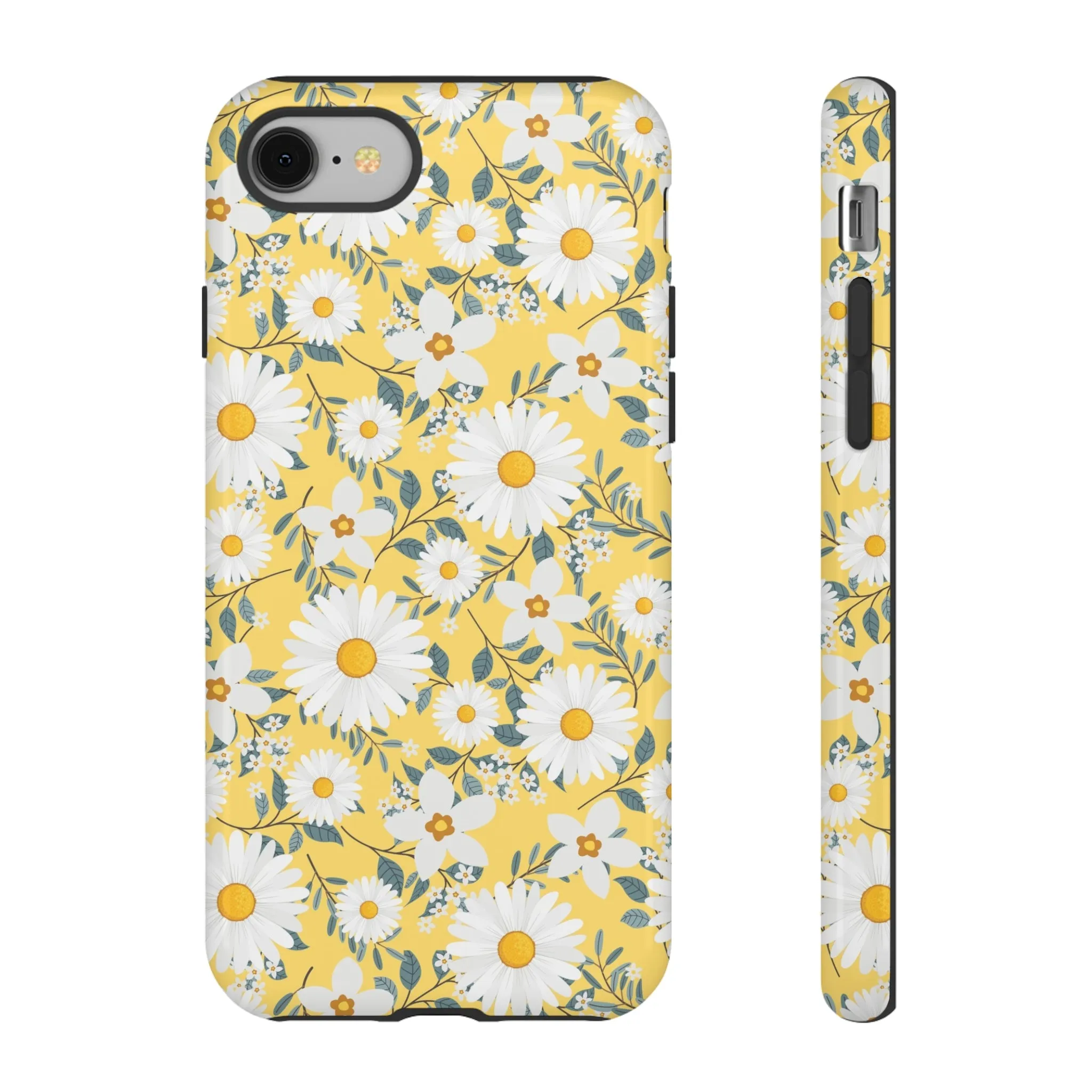 Daisy Iphone 14 13 12 Pro Case, Yellow Flowers Floral Cute Aesthetic Tough Cases 11 8 Plus X XR XS Max Pixel Galaxy S23 s22 Phone