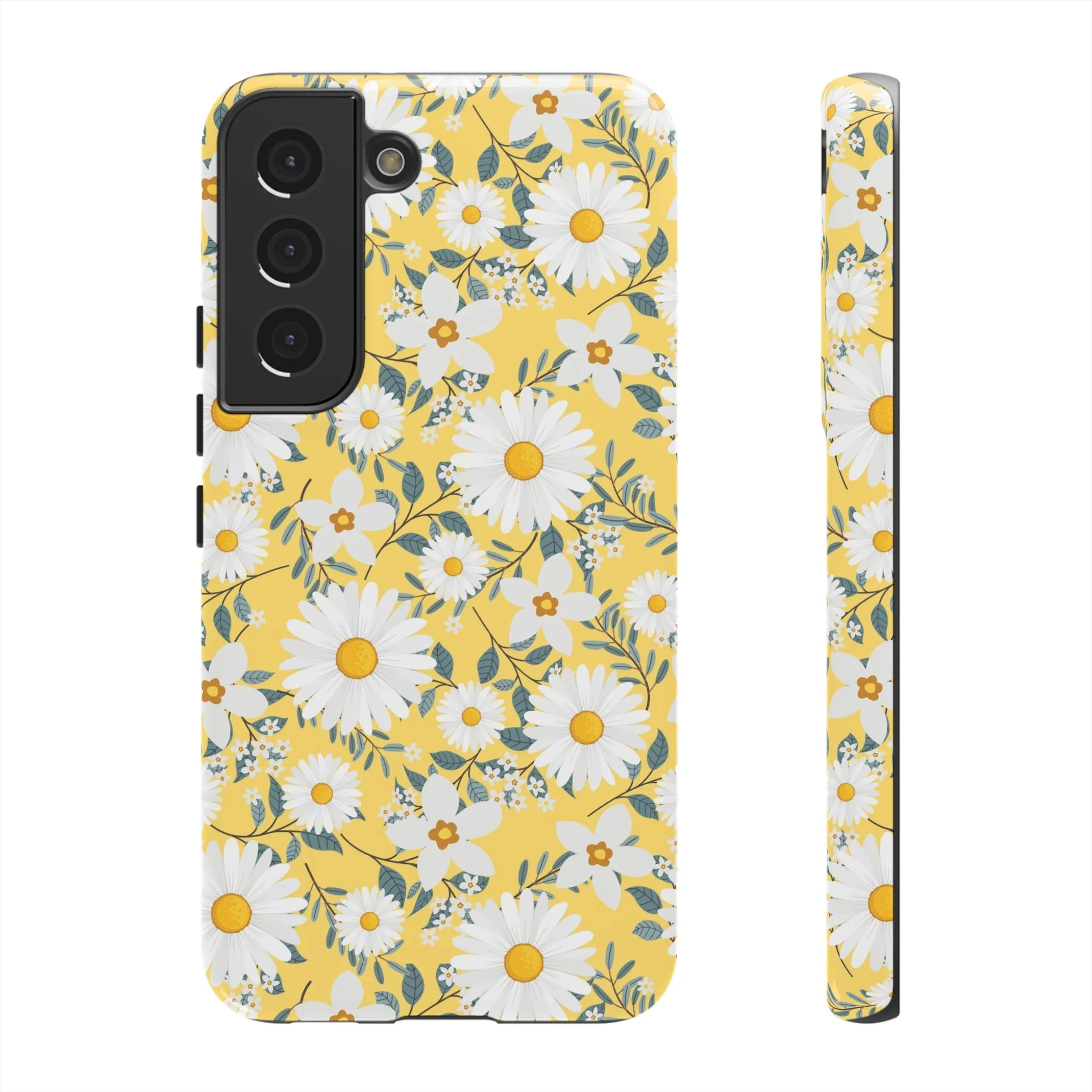 Daisy Iphone 14 13 12 Pro Case, Yellow Flowers Floral Cute Aesthetic Tough Cases 11 8 Plus X XR XS Max Pixel Galaxy S23 s22 Phone