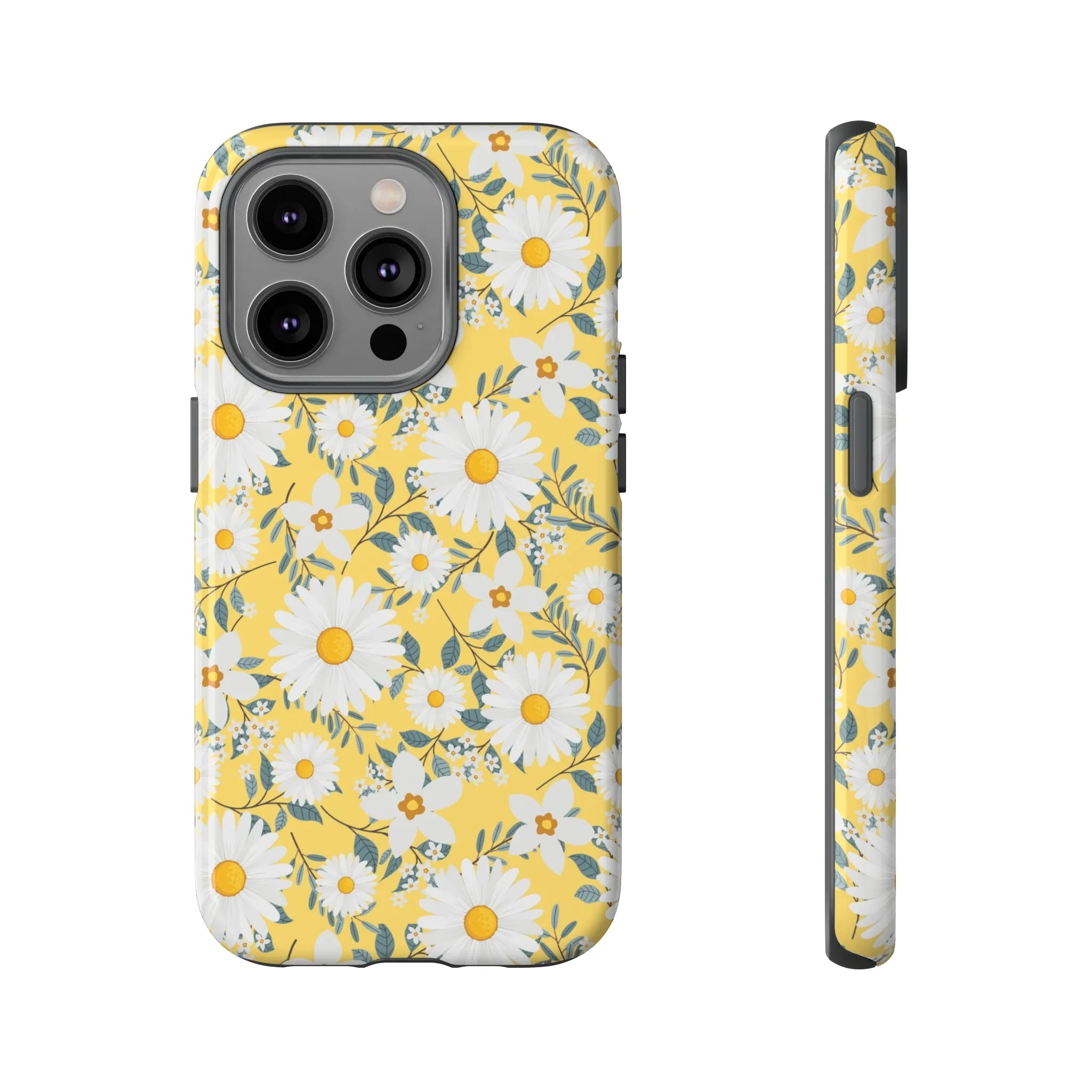 Daisy Iphone 14 13 12 Pro Case, Yellow Flowers Floral Cute Aesthetic Tough Cases 11 8 Plus X XR XS Max Pixel Galaxy S23 s22 Phone