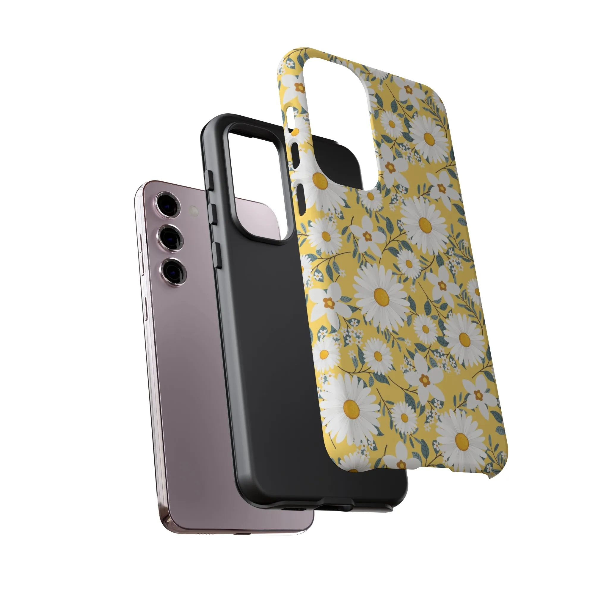 Daisy Iphone 14 13 12 Pro Case, Yellow Flowers Floral Cute Aesthetic Tough Cases 11 8 Plus X XR XS Max Pixel Galaxy S23 s22 Phone