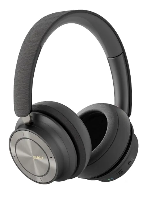 DALI IO-8 Over-The-Ear Wireless/Wired Hi-Fi Headphones with ANC, Bluetooth AptX & Patented SMC Driver Technology, 35 Hours Battery Life - (Iron Black)