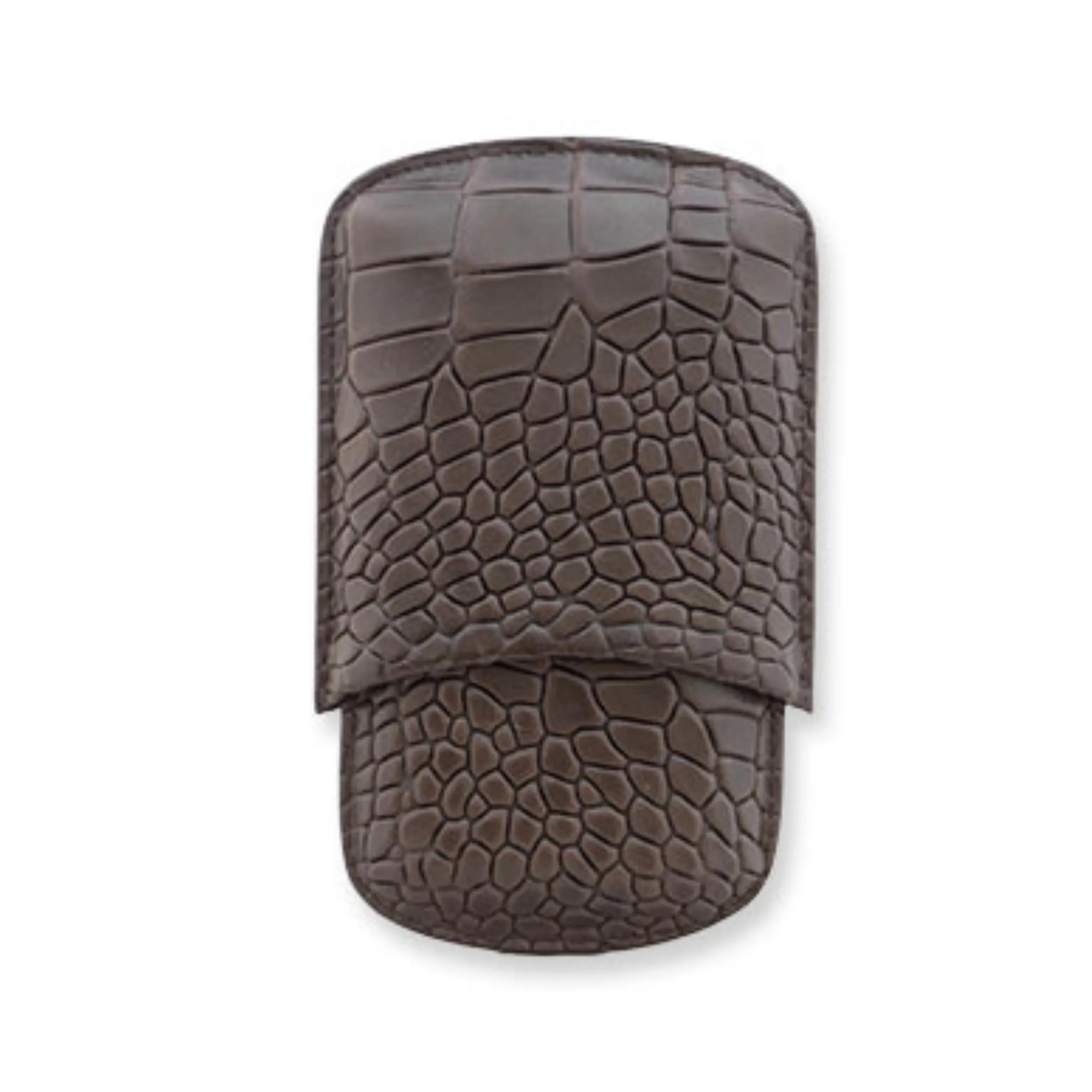 Deep Crocodile Embossed Robusto Cigar Case | TF200