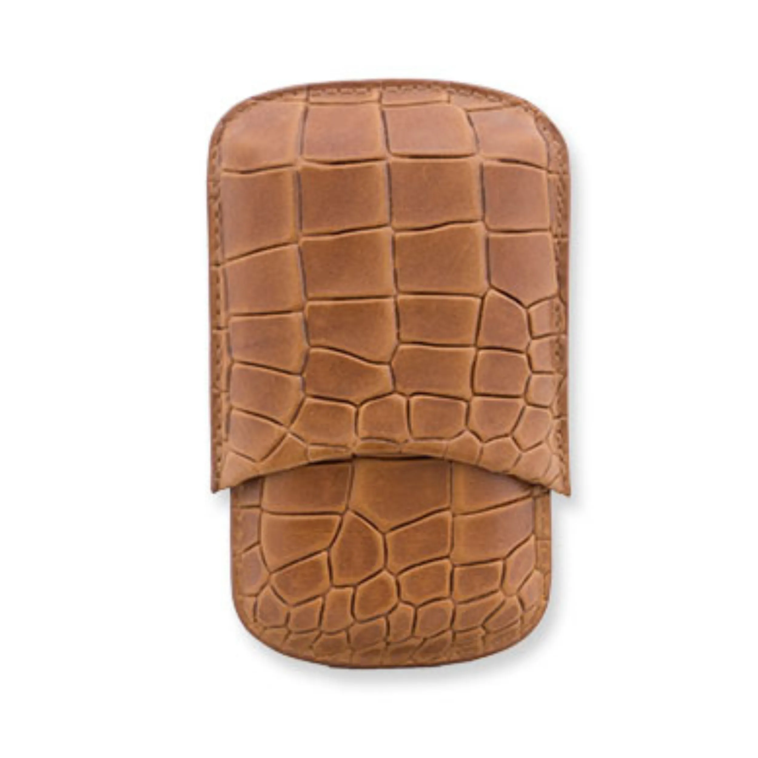 Deep Crocodile Embossed Robusto Cigar Case | TF200