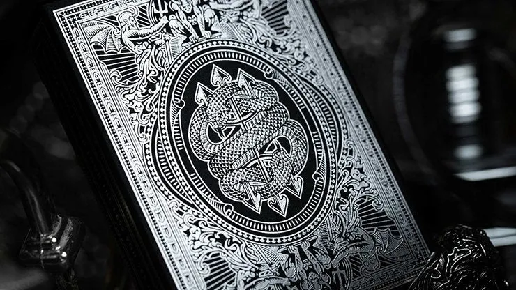 Devils in the Details Sinful Silver Playing Cards by Riffle Shuffle