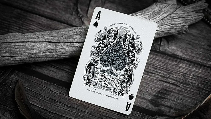 Devils in the Details Sinful Silver Playing Cards by Riffle Shuffle