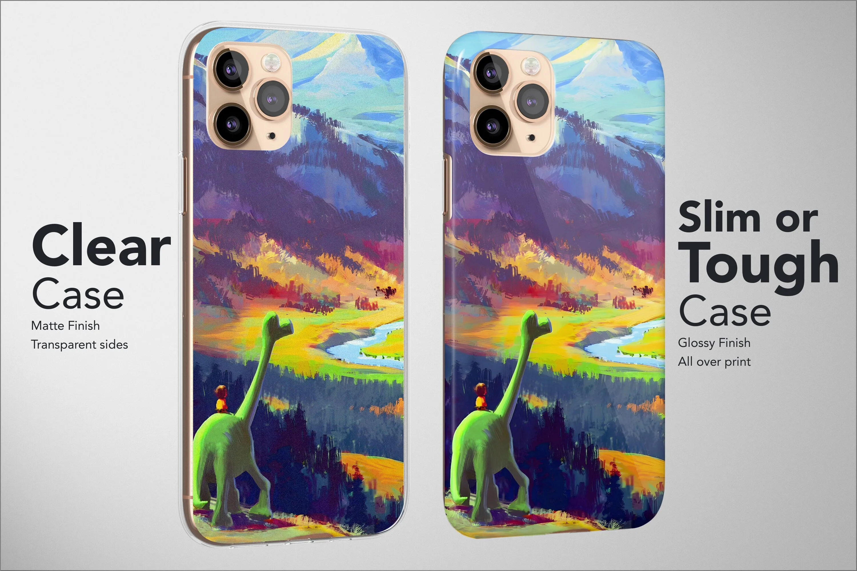 Dinosaur Phone Case Dino T-Rex Animal Landscape Art Cartoon Cover