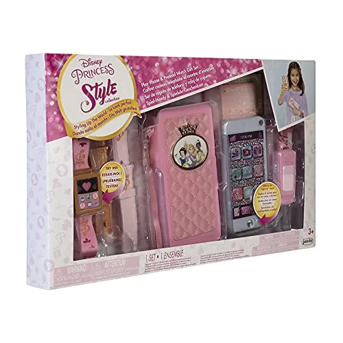 Disney Princess Style Collection Role Play Set with Toy Smartphone and Watch for Girls