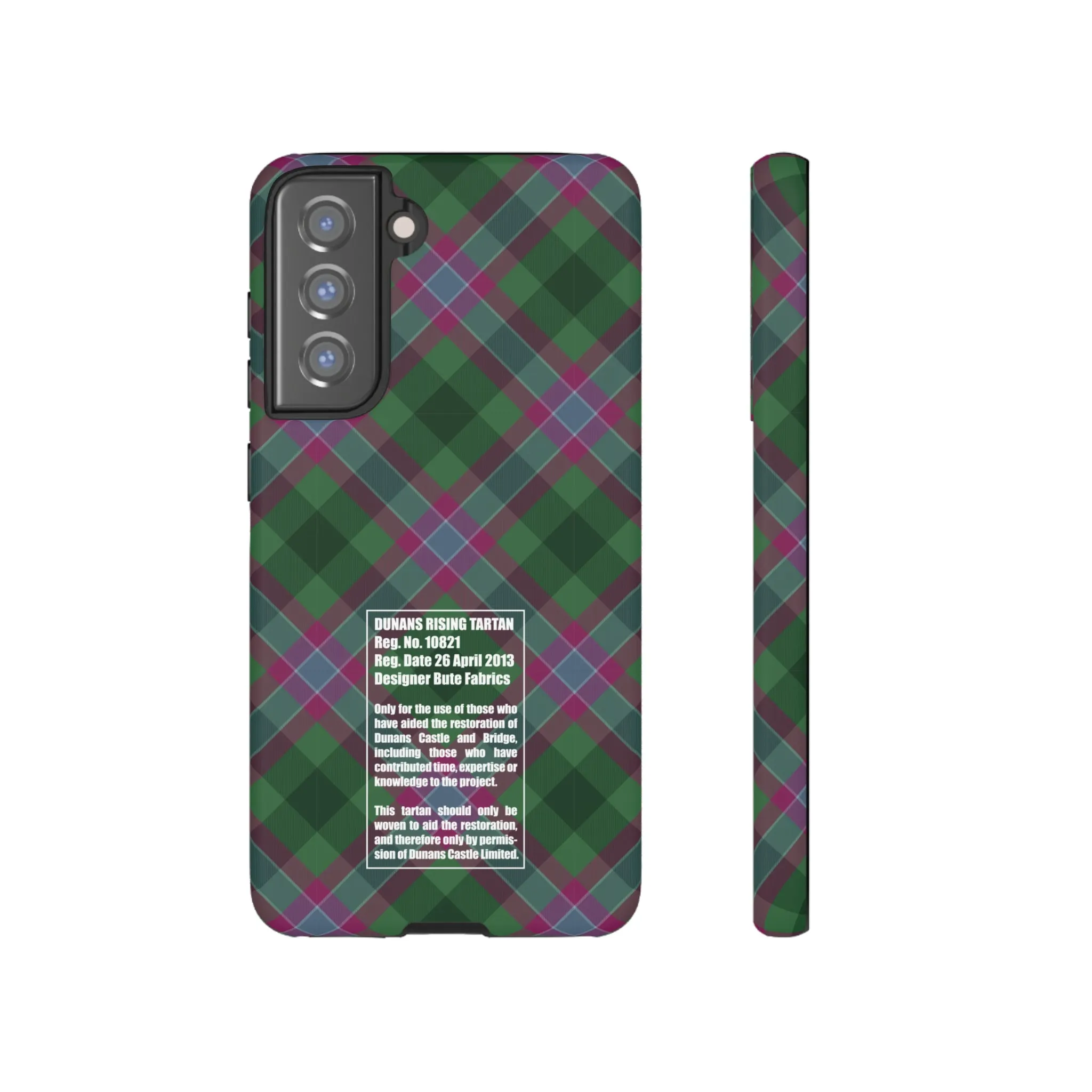 Dunans Rising Tartan, with Official Tartan Stamp, Tough Cases